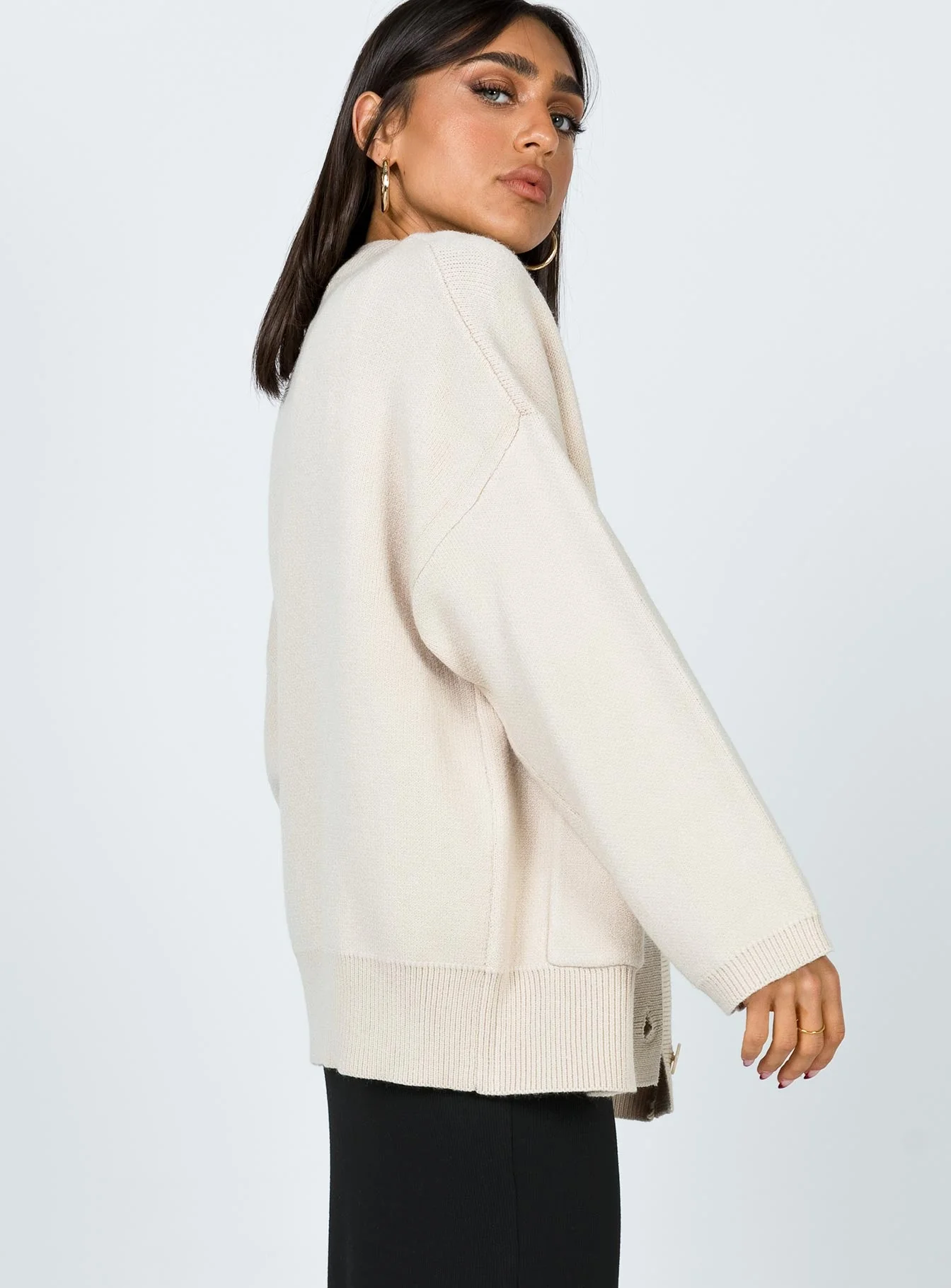 Burke Cardigan Cream - Image 8