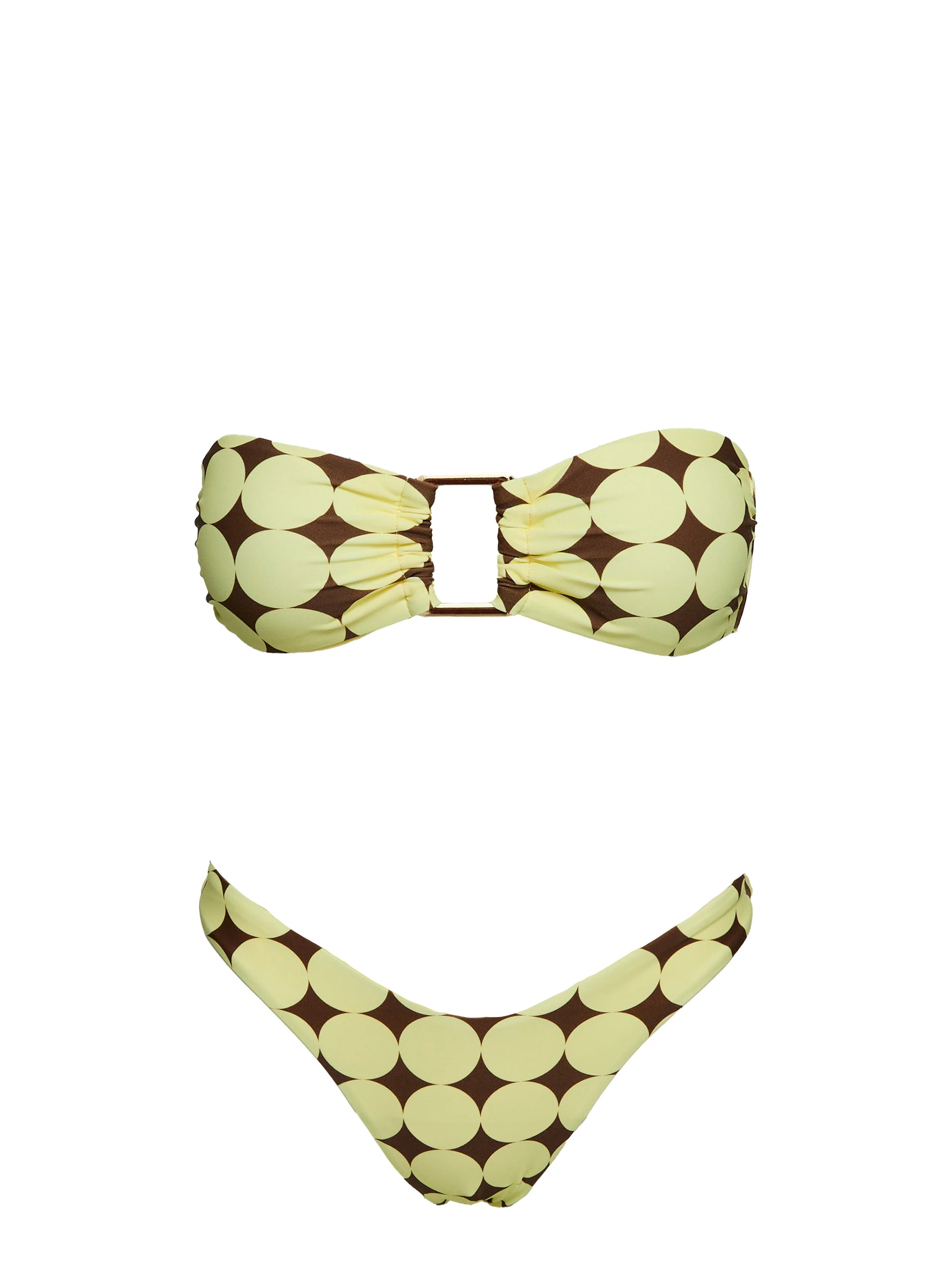Calbira Cheeky Bikini Bottoms Yellow Geo - Image 8