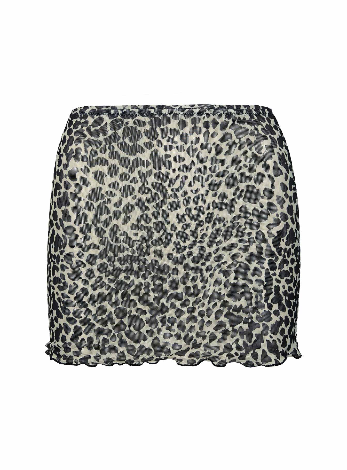 Cane Mesh Mini Skirt Leopard - Image 5