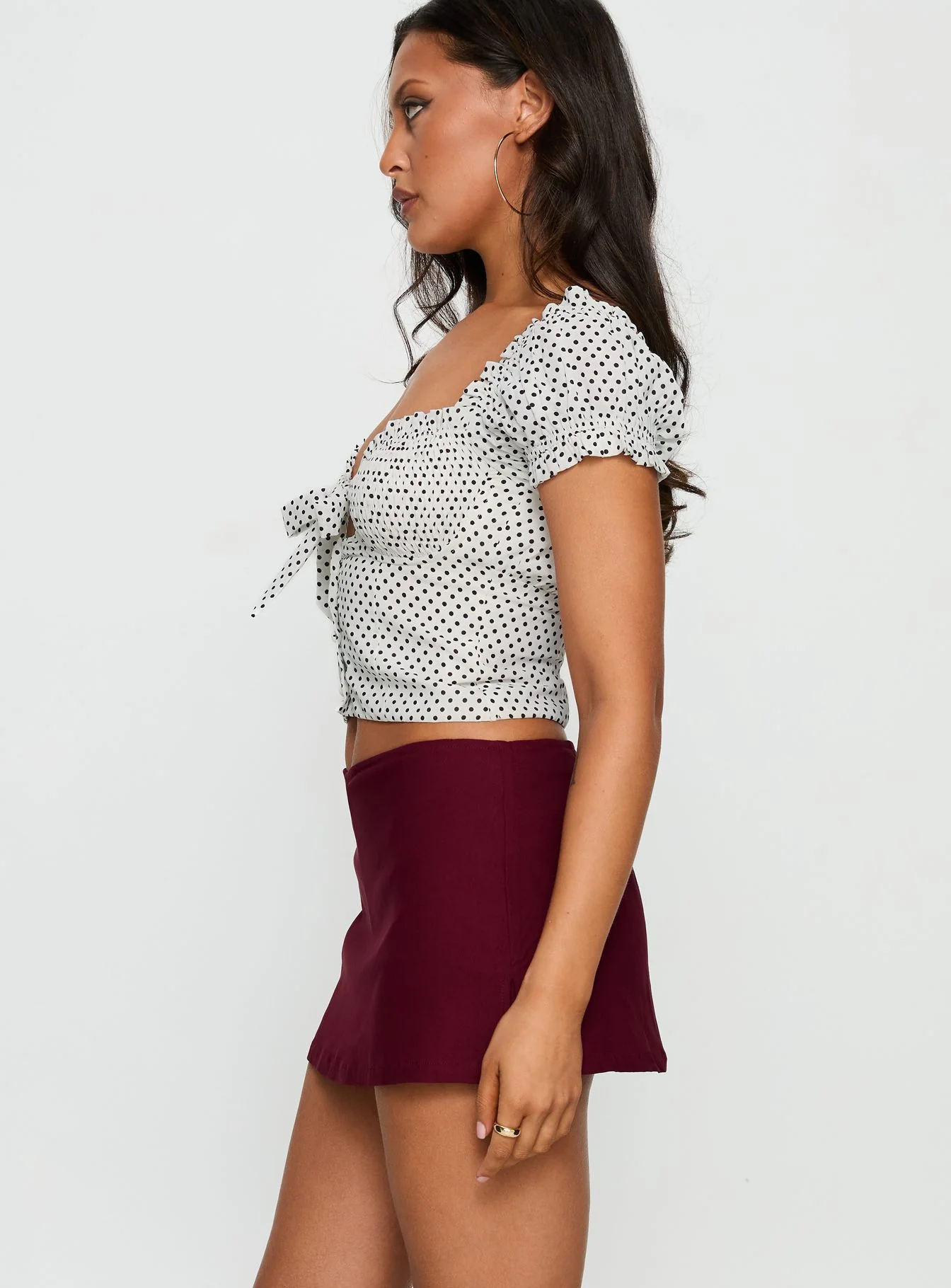 Can't Sleep Skort Burgundy - Image 4