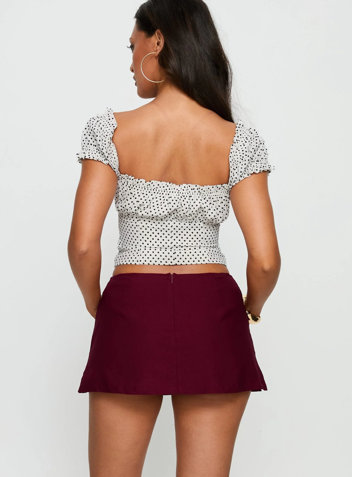 Can't Sleep Skort Burgundy - Image 5