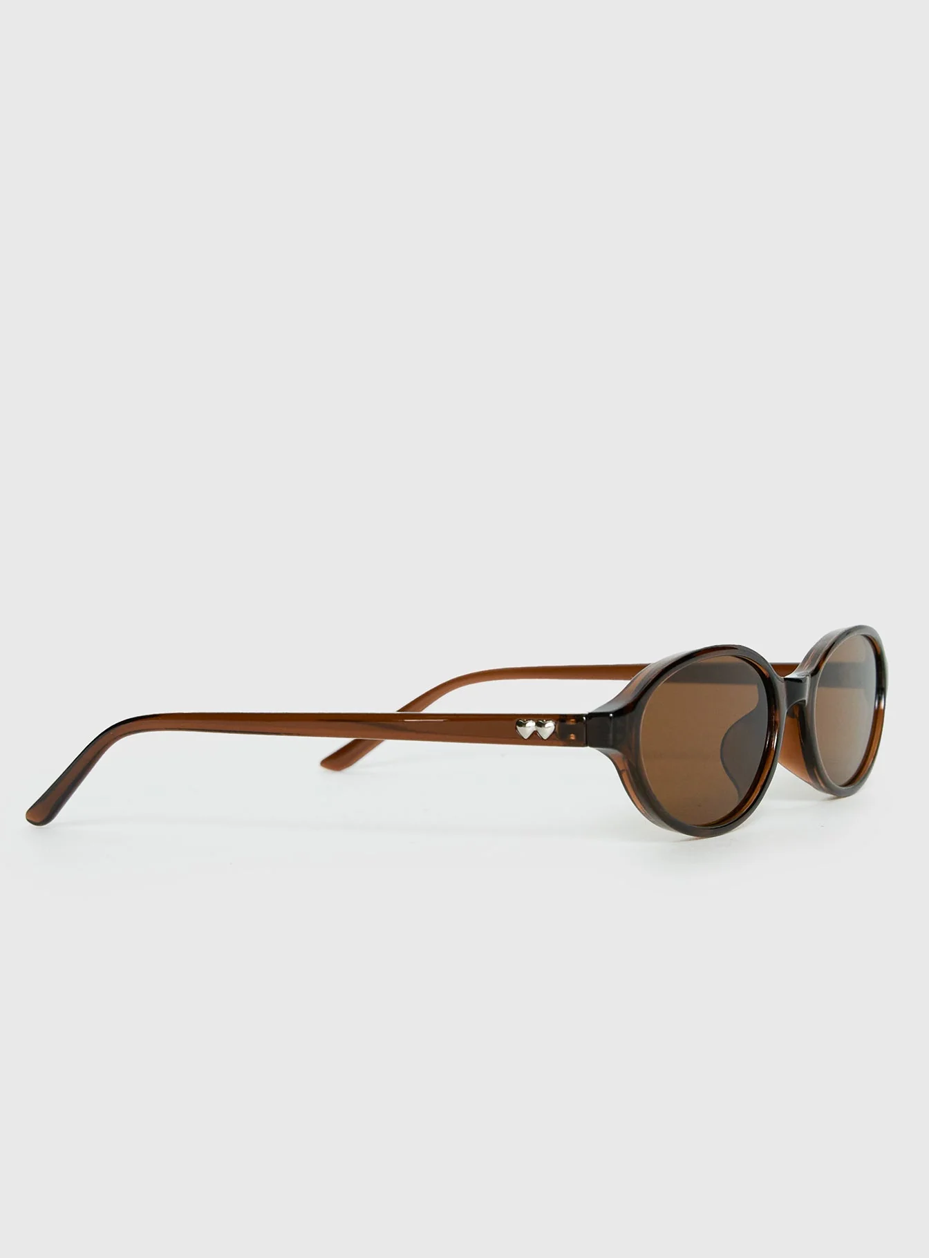 Captivation Oval Sunglasses Brown - Image 3