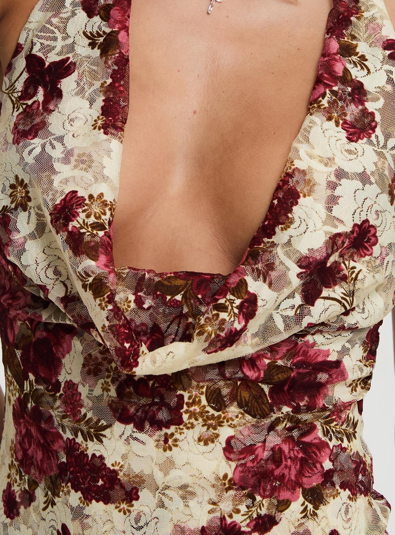 Capulet Halter Cowl Top Floral - Image 6