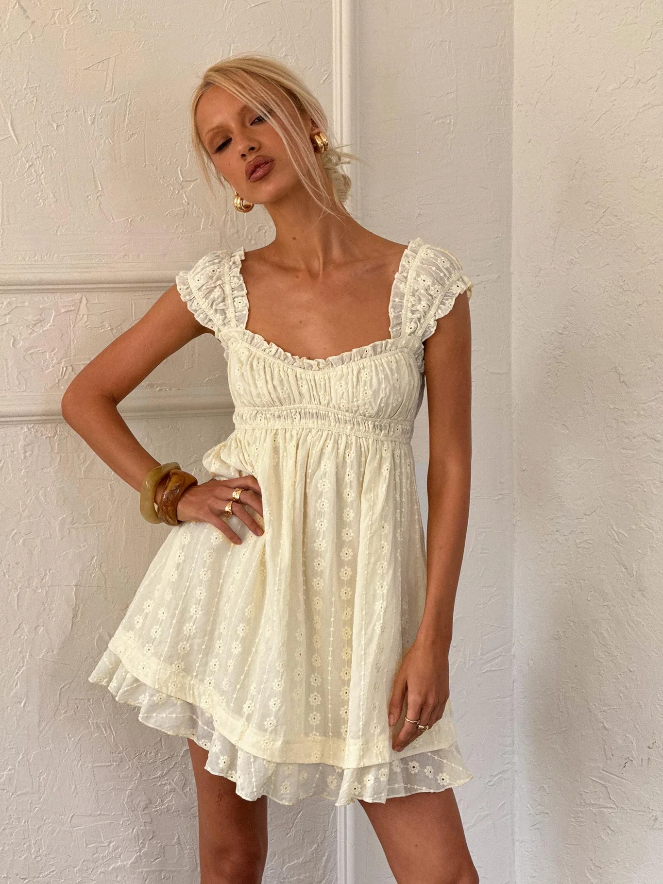 Carlita Mini Dress Yellow - Image 10