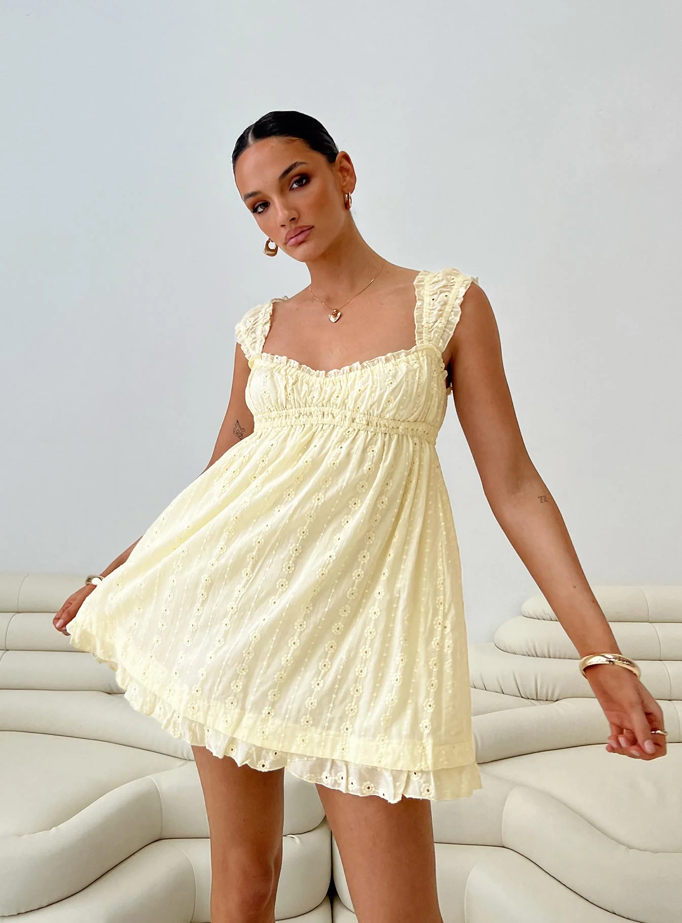 Carlita Mini Dress Yellow - Image 7