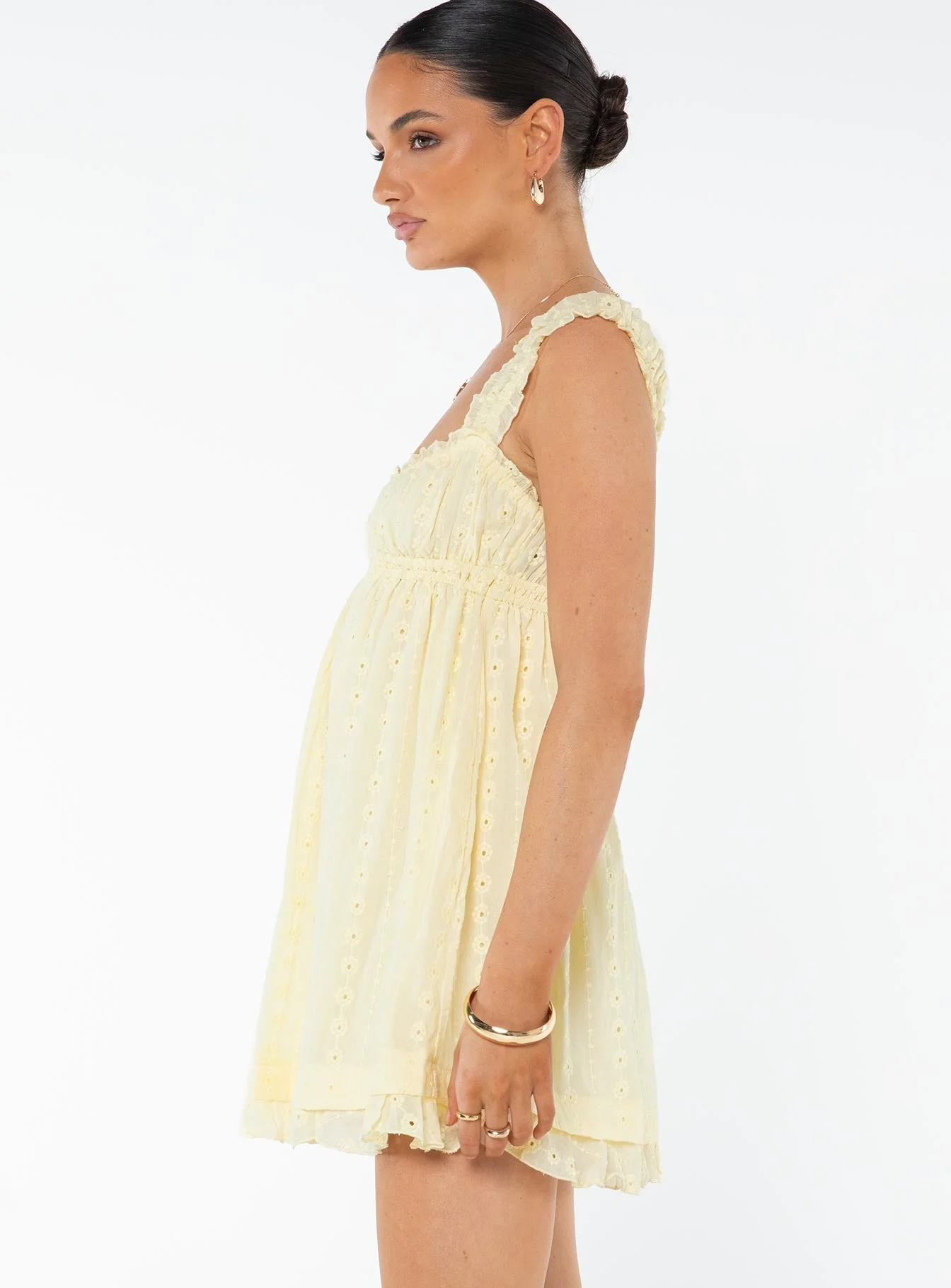 Carlita Mini Dress Yellow Petite - Image 4