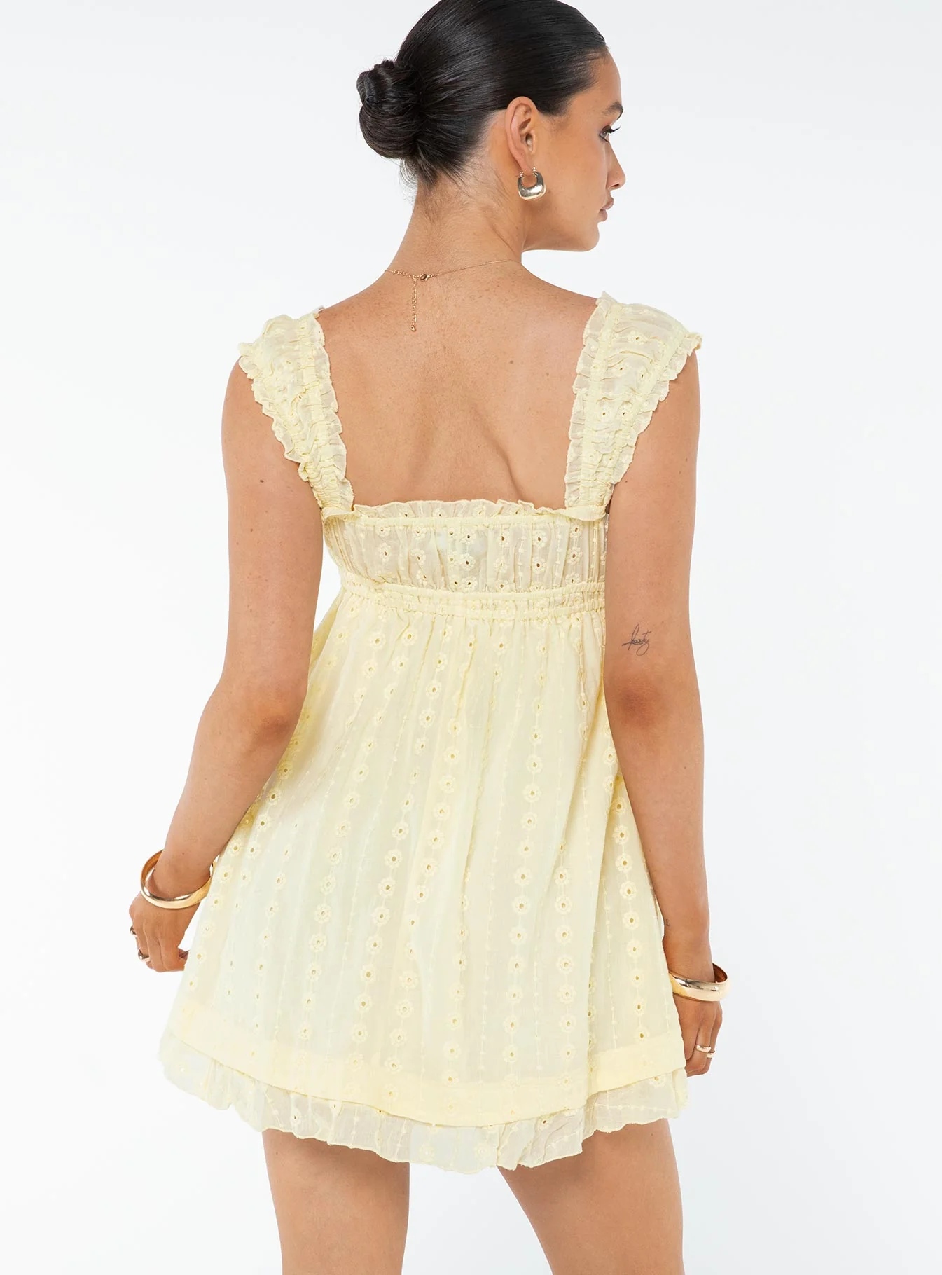 Carlita Mini Dress Yellow Petite - Image 5