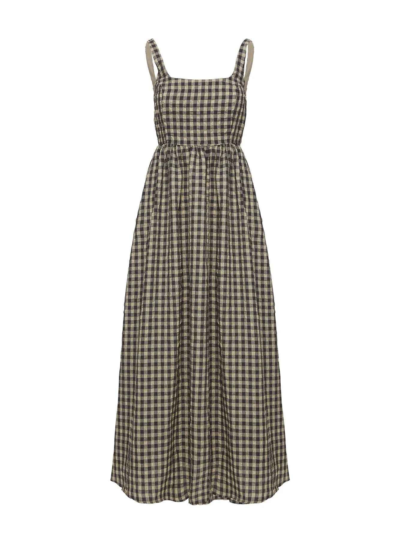 Cartmel Check Maxi Dress Black / Cream - Image 8