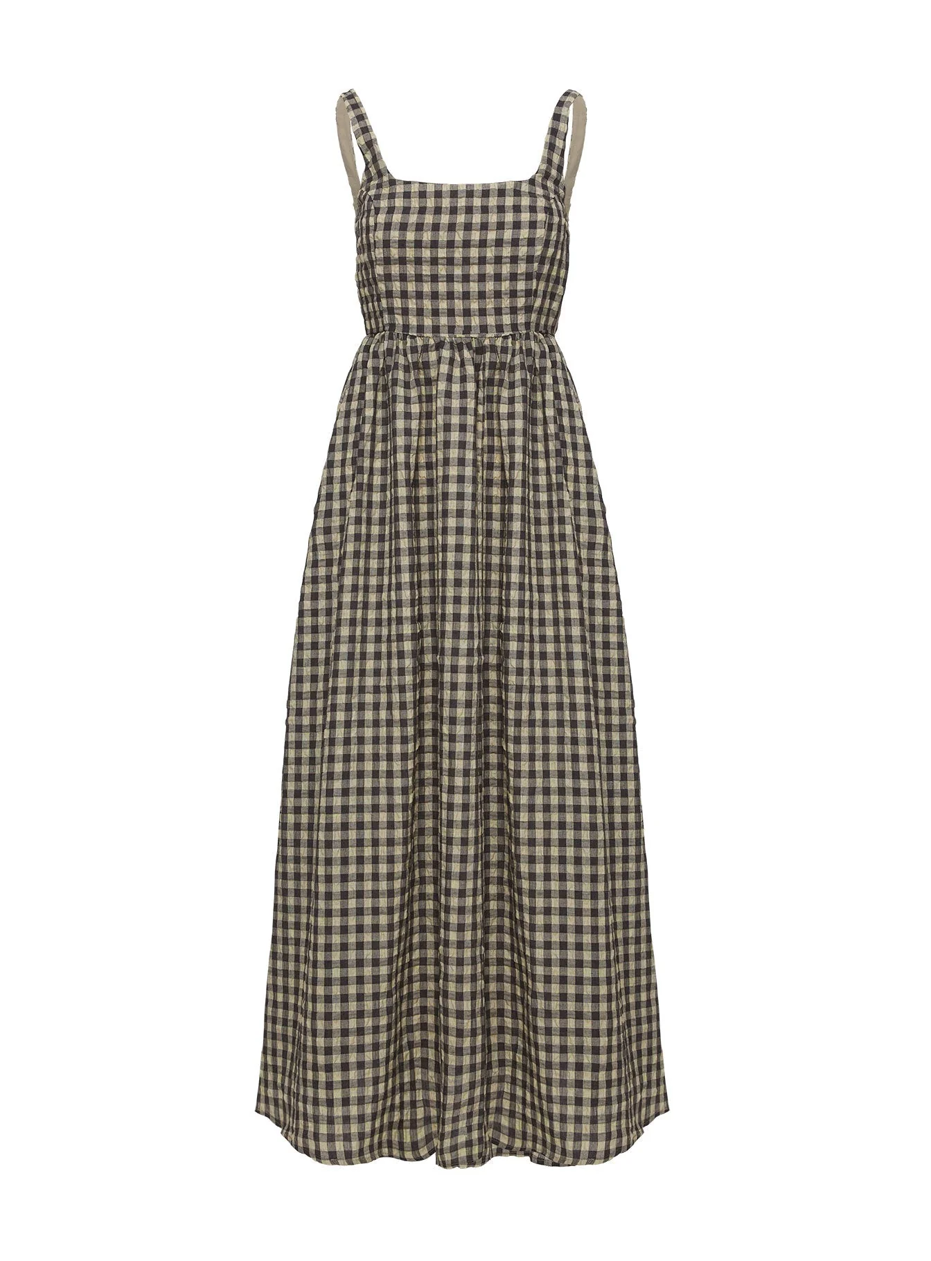 Cartmel Check Maxi Dress Black / Cream Petite - Image 8