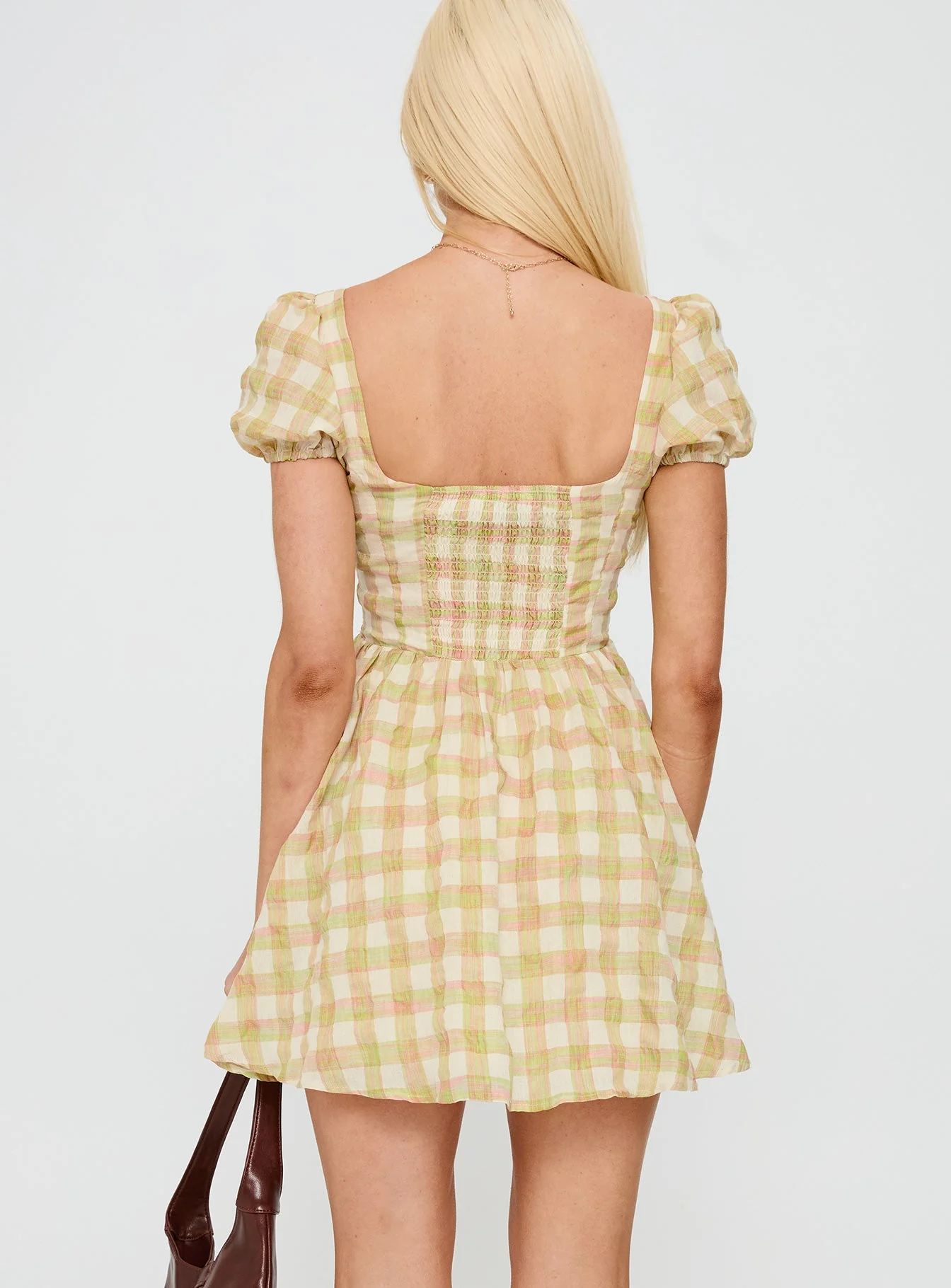 Cartmel Puff Sleeve Mini Dress Multi - Image 4