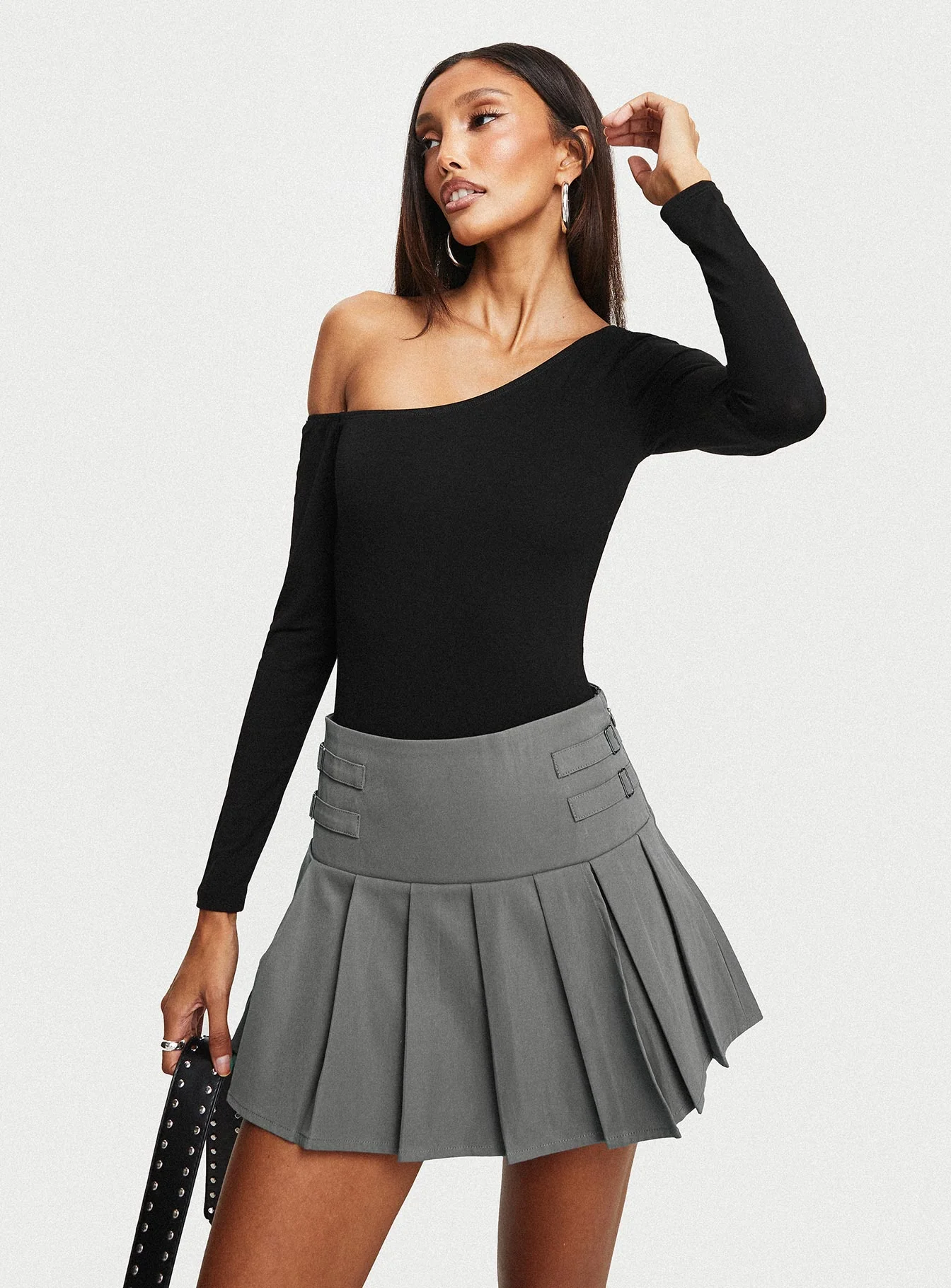 Cartwright Mini Skirt Charcoal - Image 6