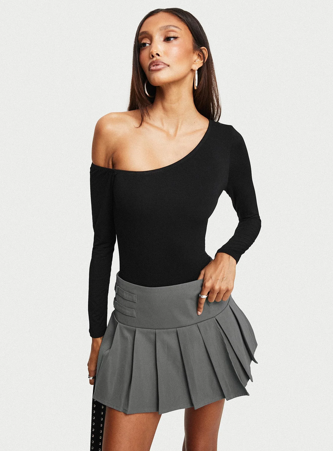 Cartwright Mini Skirt Charcoal - Image 7