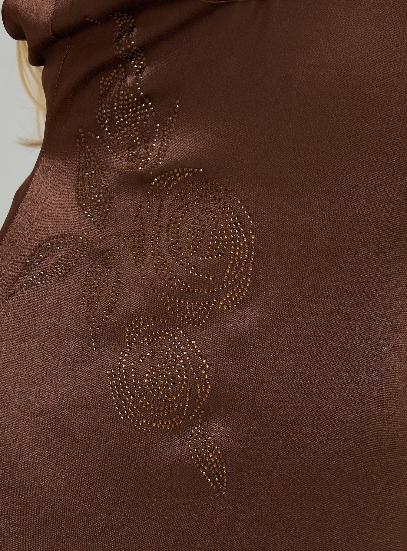 Catch You Up Beaded Mini Dress Brown - Image 6