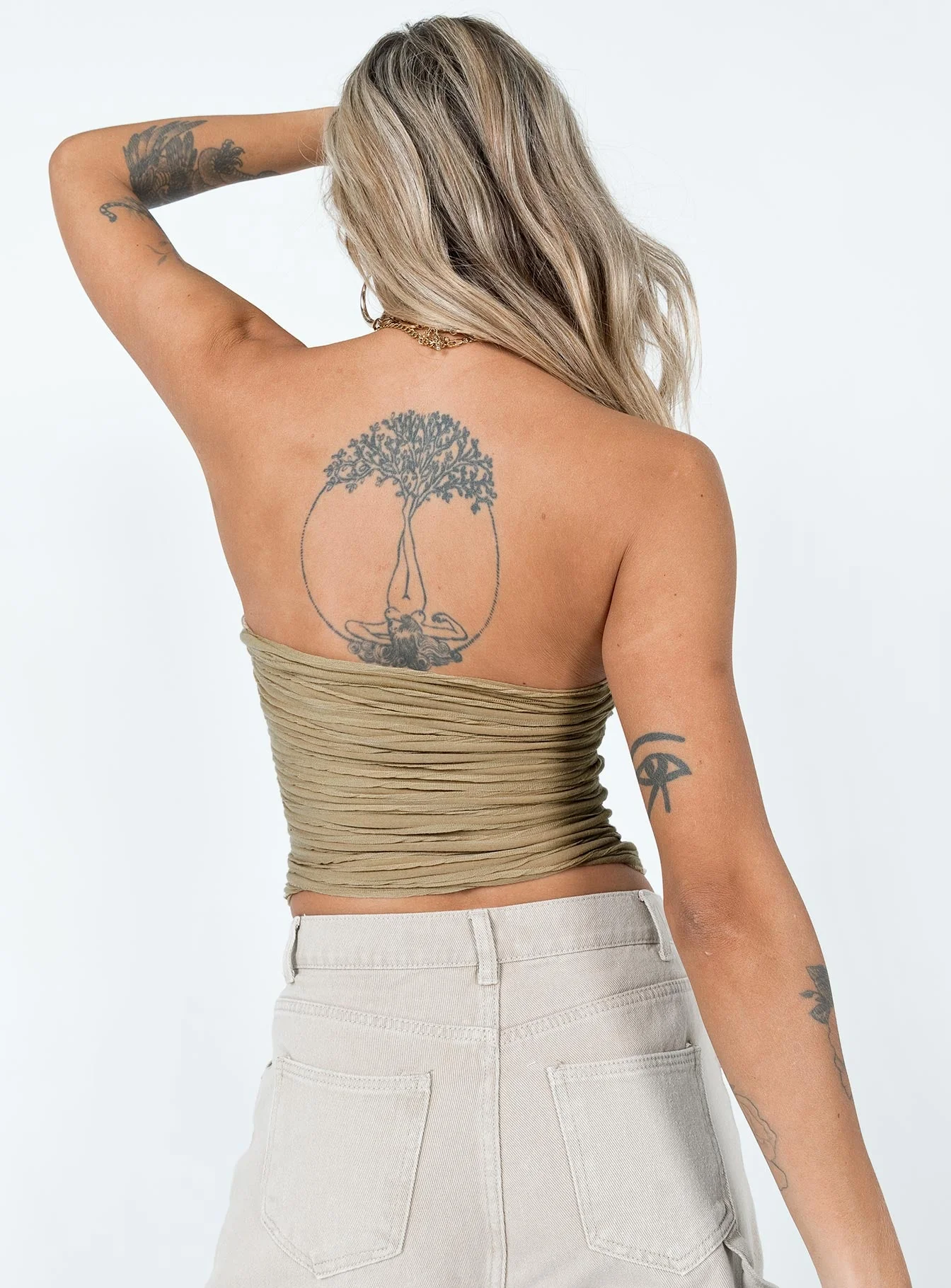 Cecile Strapless Top Mushroom - Image 5