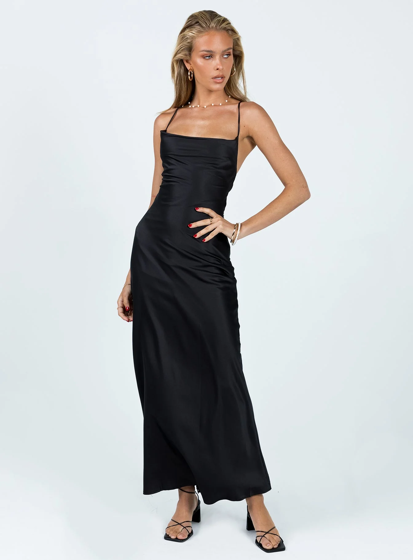 Celena Maxi Dress Black - Image 3
