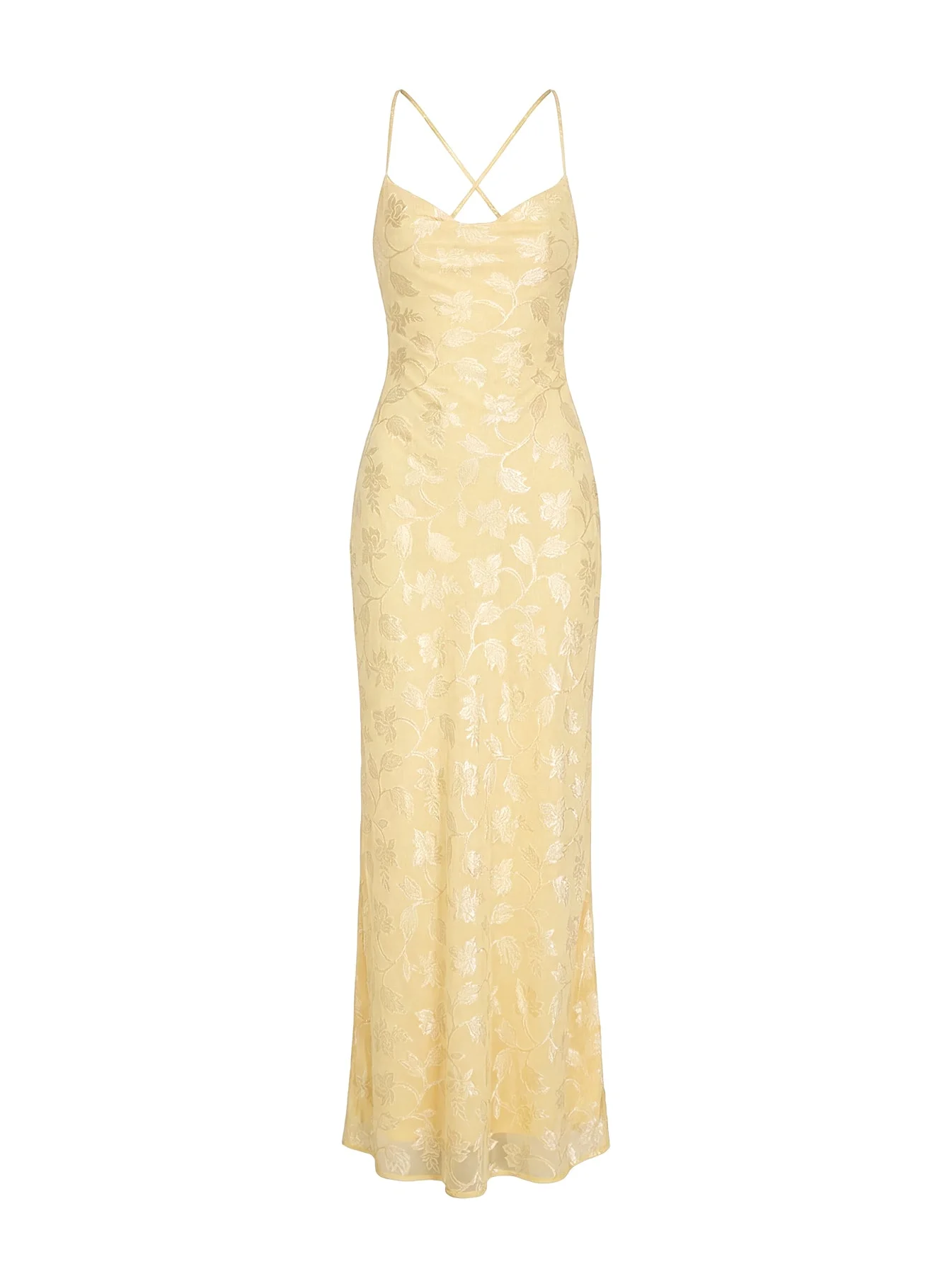 Celena Maxi Dress Lemon Burnout - Image 10