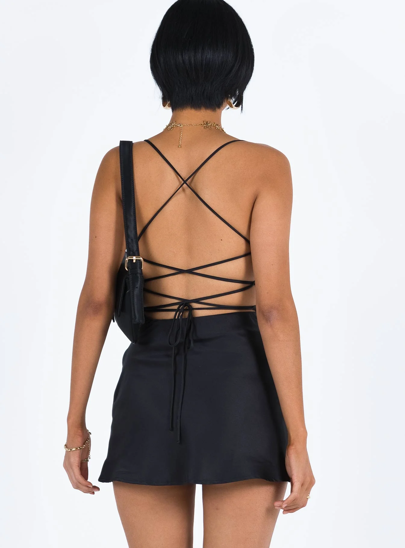 Celena Mini Dress Black - Image 5