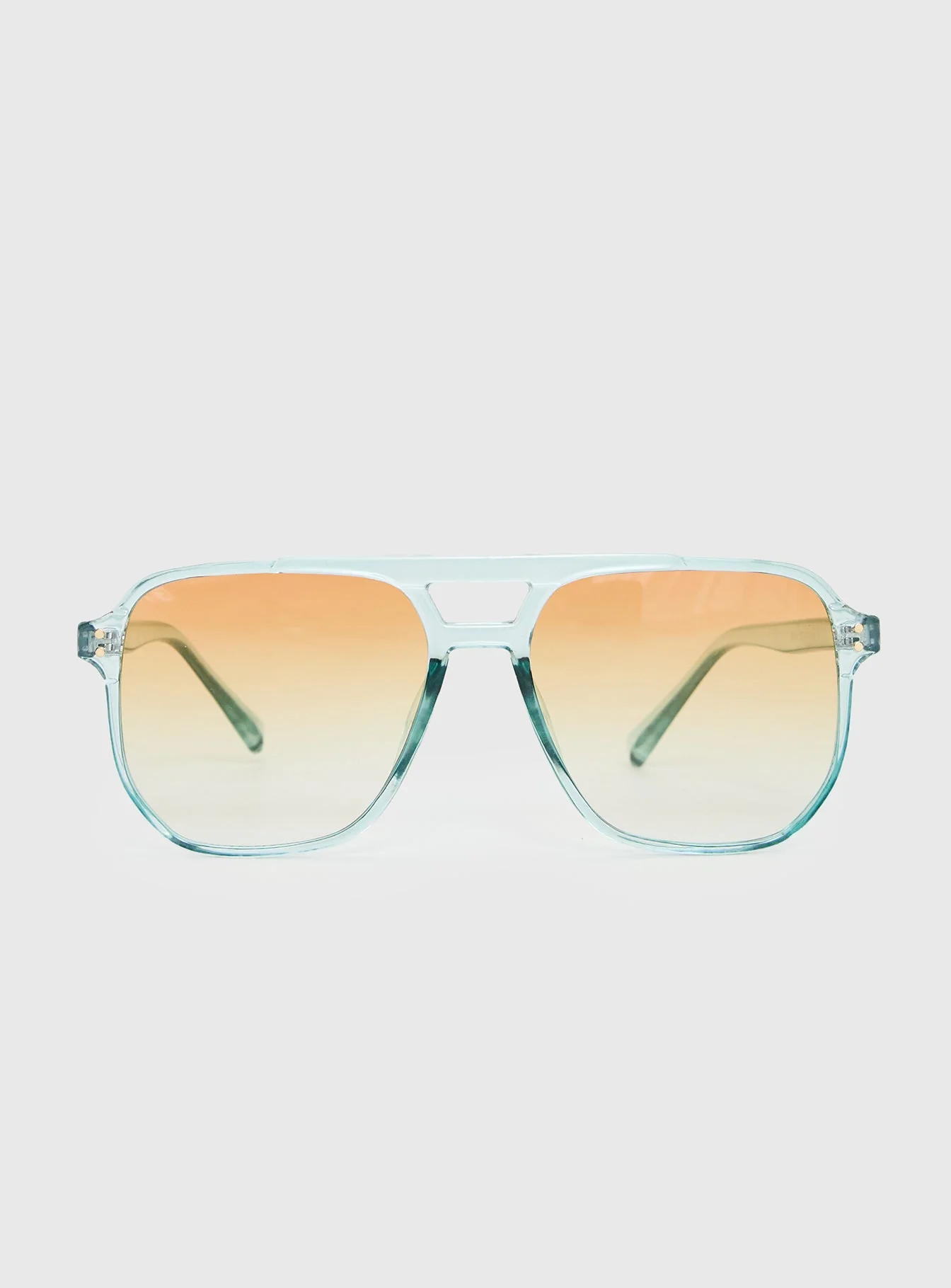 Ceranova Aviator Sunglasses Clear / Orange - Image 2