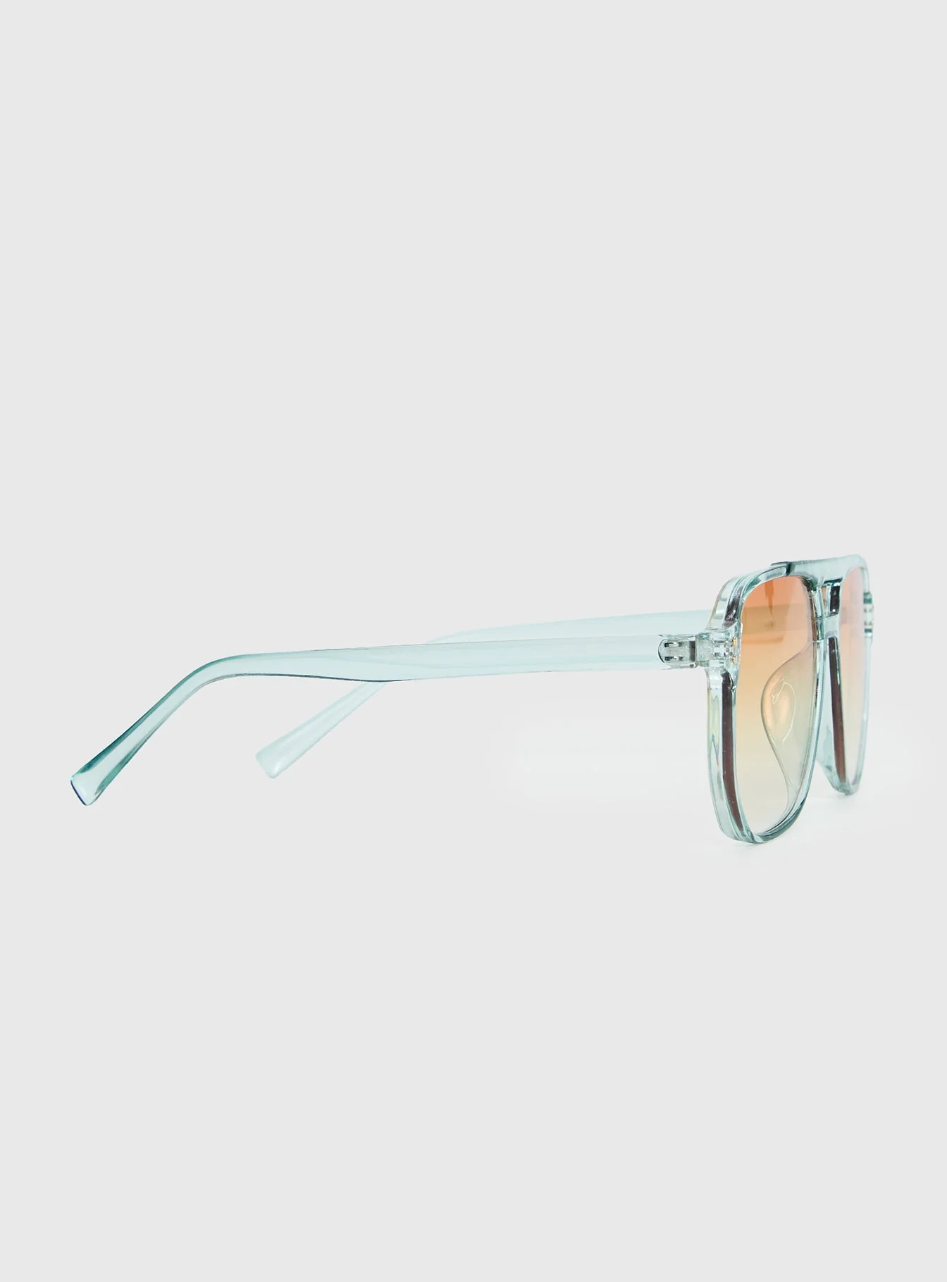 Ceranova Aviator Sunglasses Clear / Orange - Image 3
