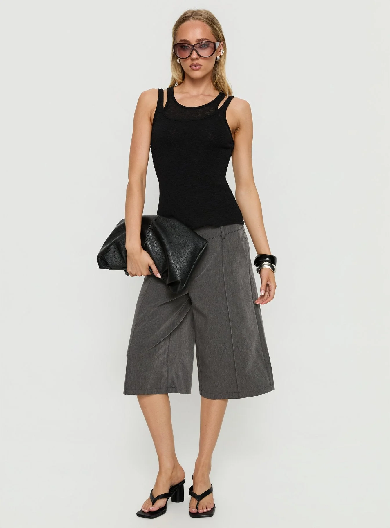 Ceyla Layered Tank Top Black - Image 3