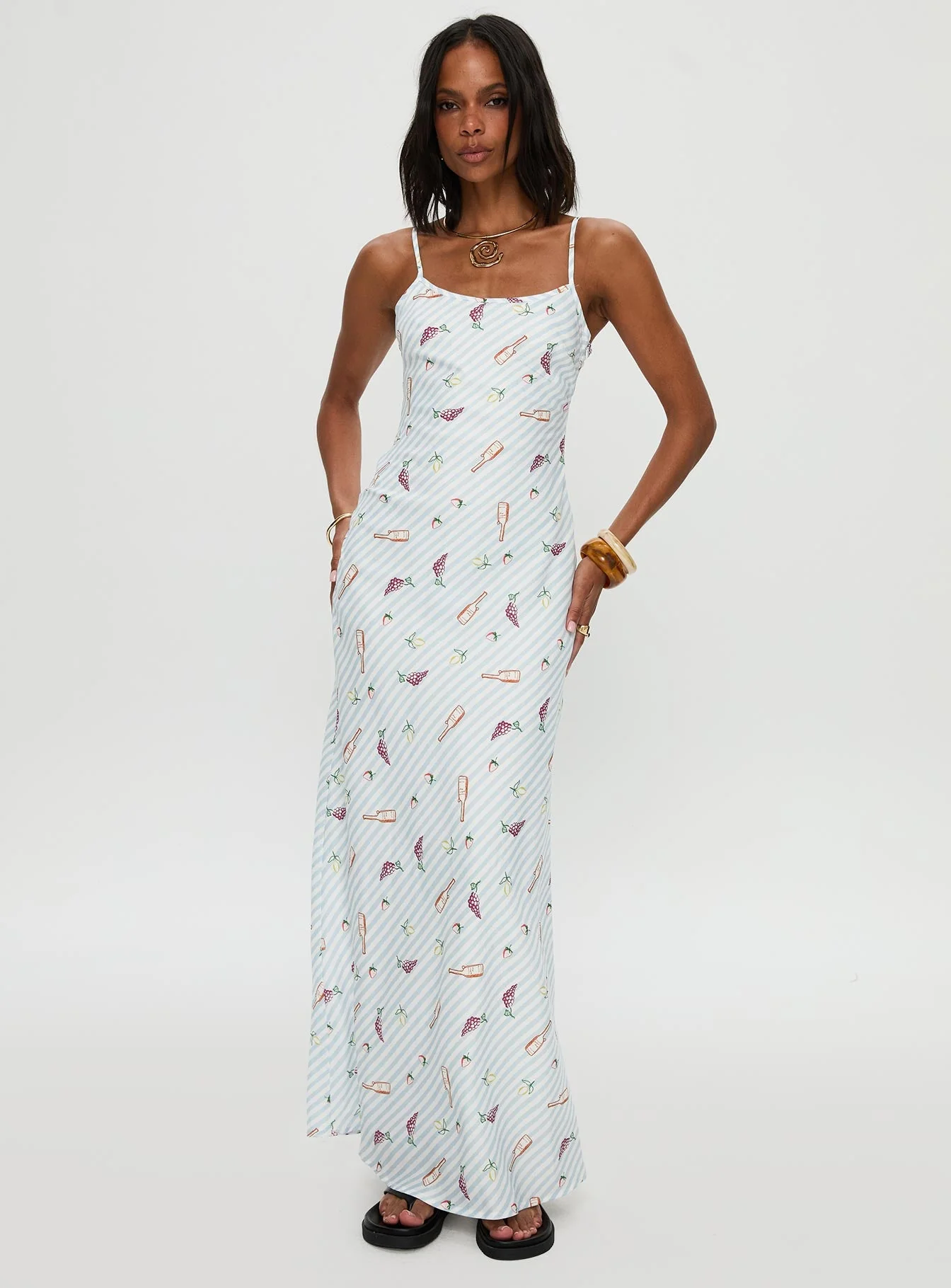 Charcuterie Maxi Dress Blue - Image 2