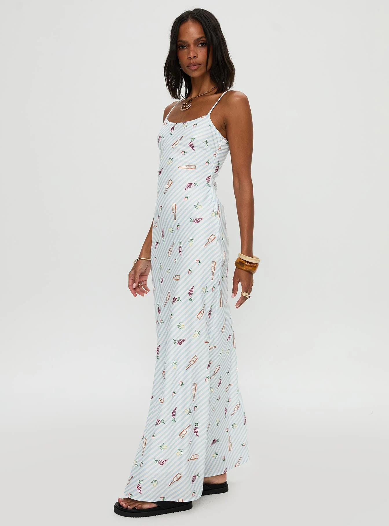 Charcuterie Maxi Dress Blue - Image 4