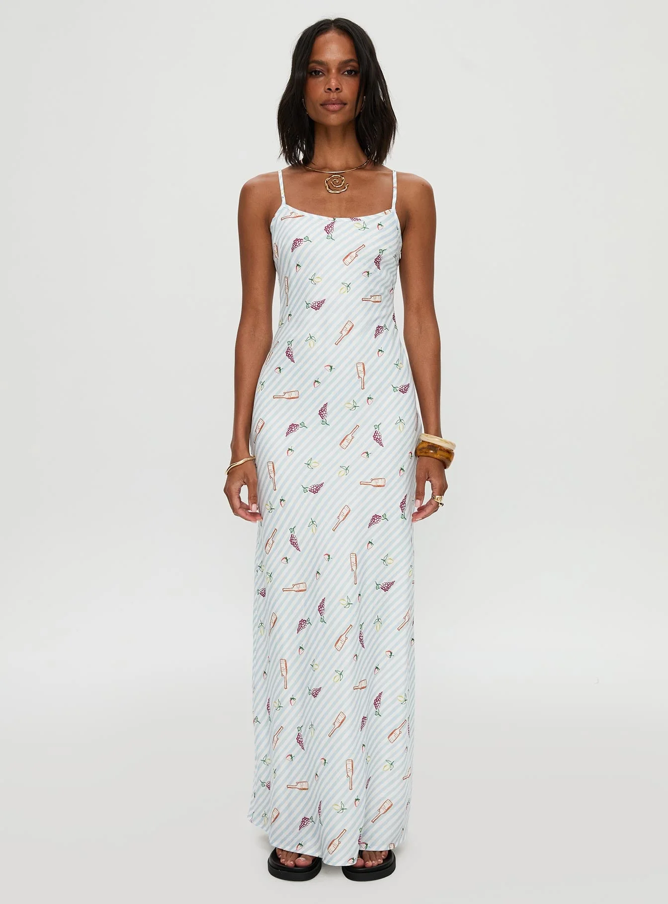 Charcuterie Maxi Dress Blue - Image 7