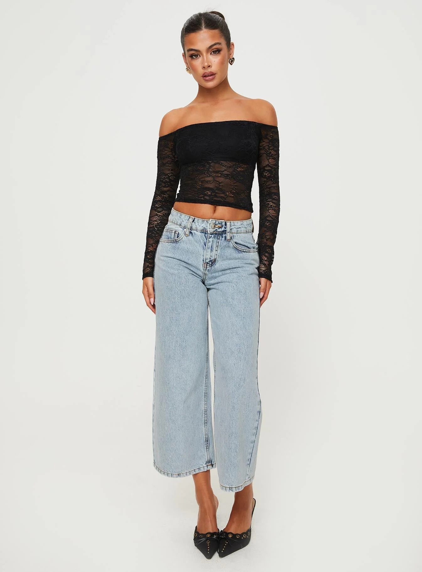 Charet Off The Shoulder Top Black - Image 3
