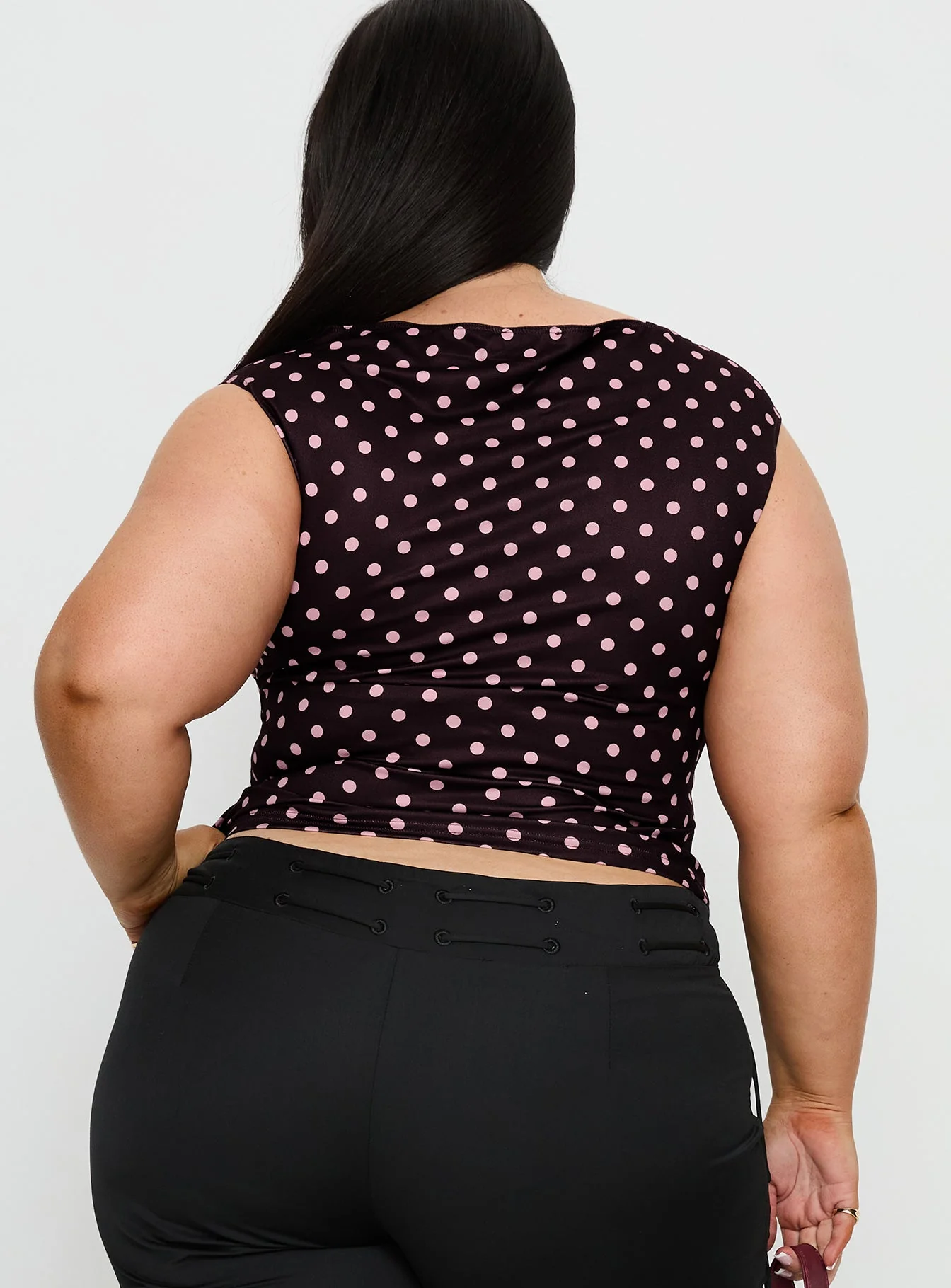 Cheirosa Off Shoulder Top Chocolate / Pink Curve - Image 5