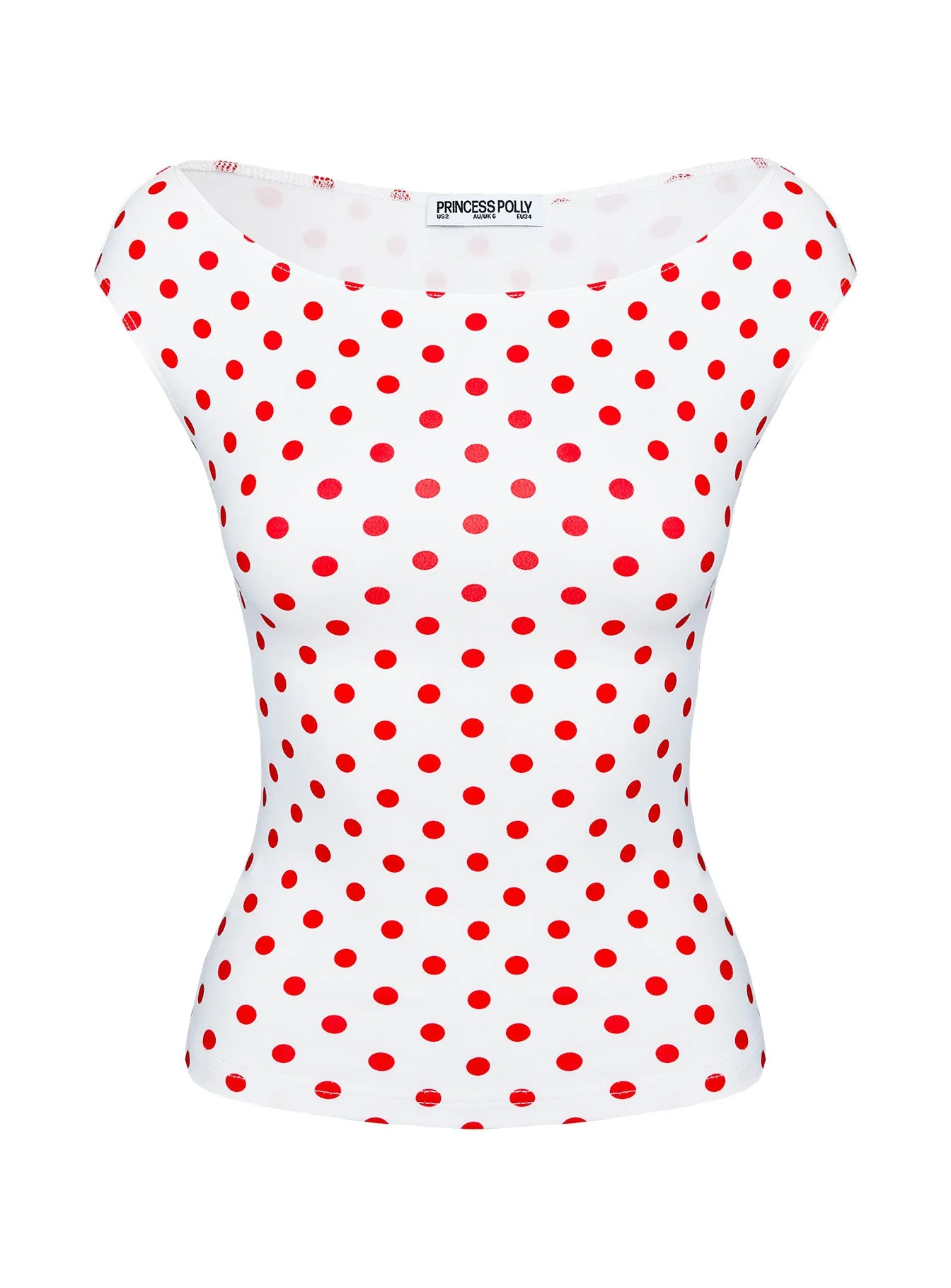 Cheirosa Off Shoulder Top White / Red - Image 5