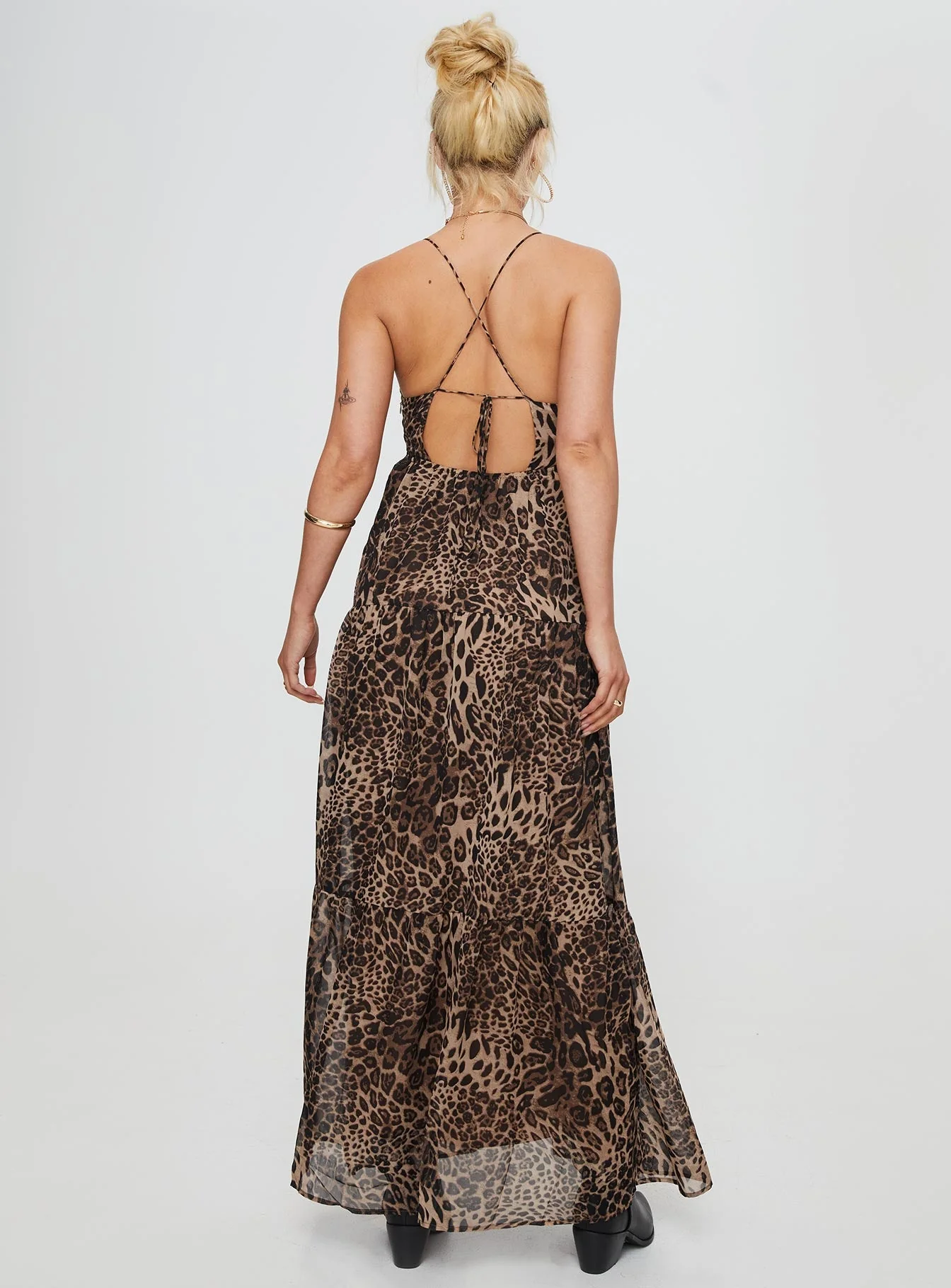 Chelsea Maxi Dress Brown - Image 5