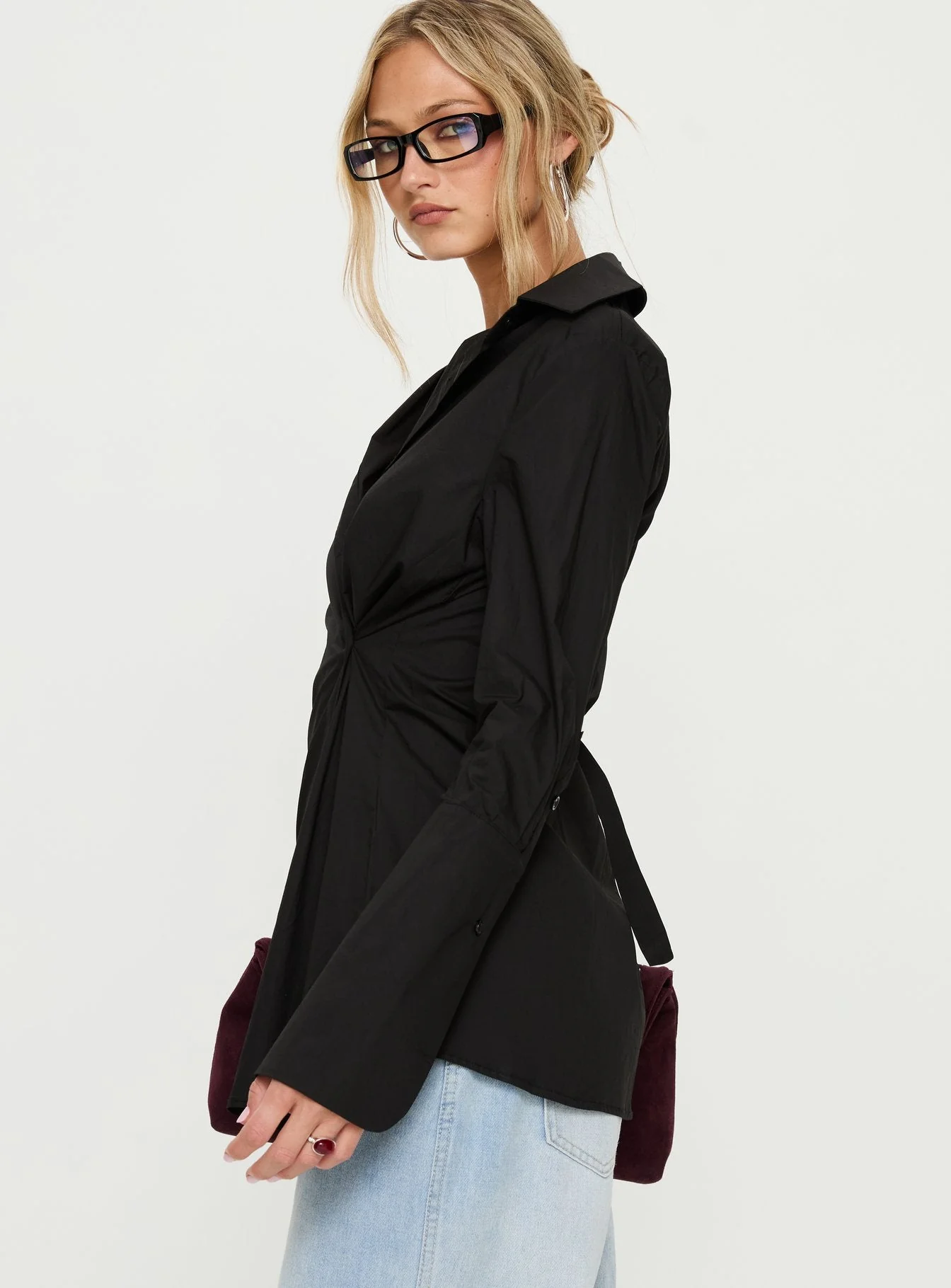 Nitsa Long Sleeve Shirt Black - Image 4