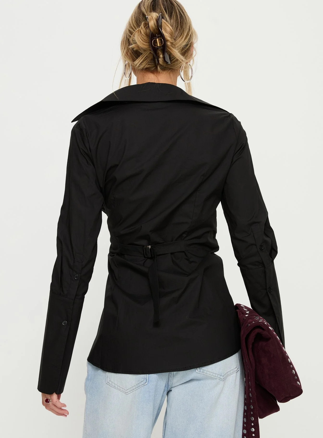 Nitsa Long Sleeve Shirt Black - Image 5