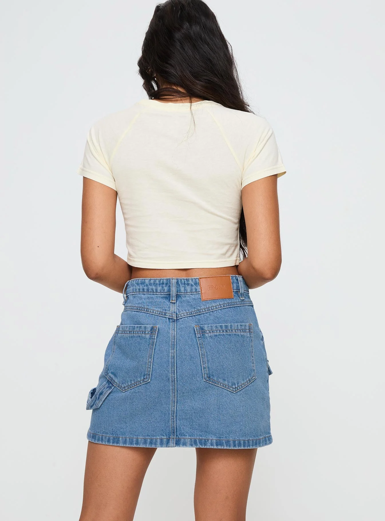 Chillders Denim Mini Skirt Mid Wash Tall - Image 5