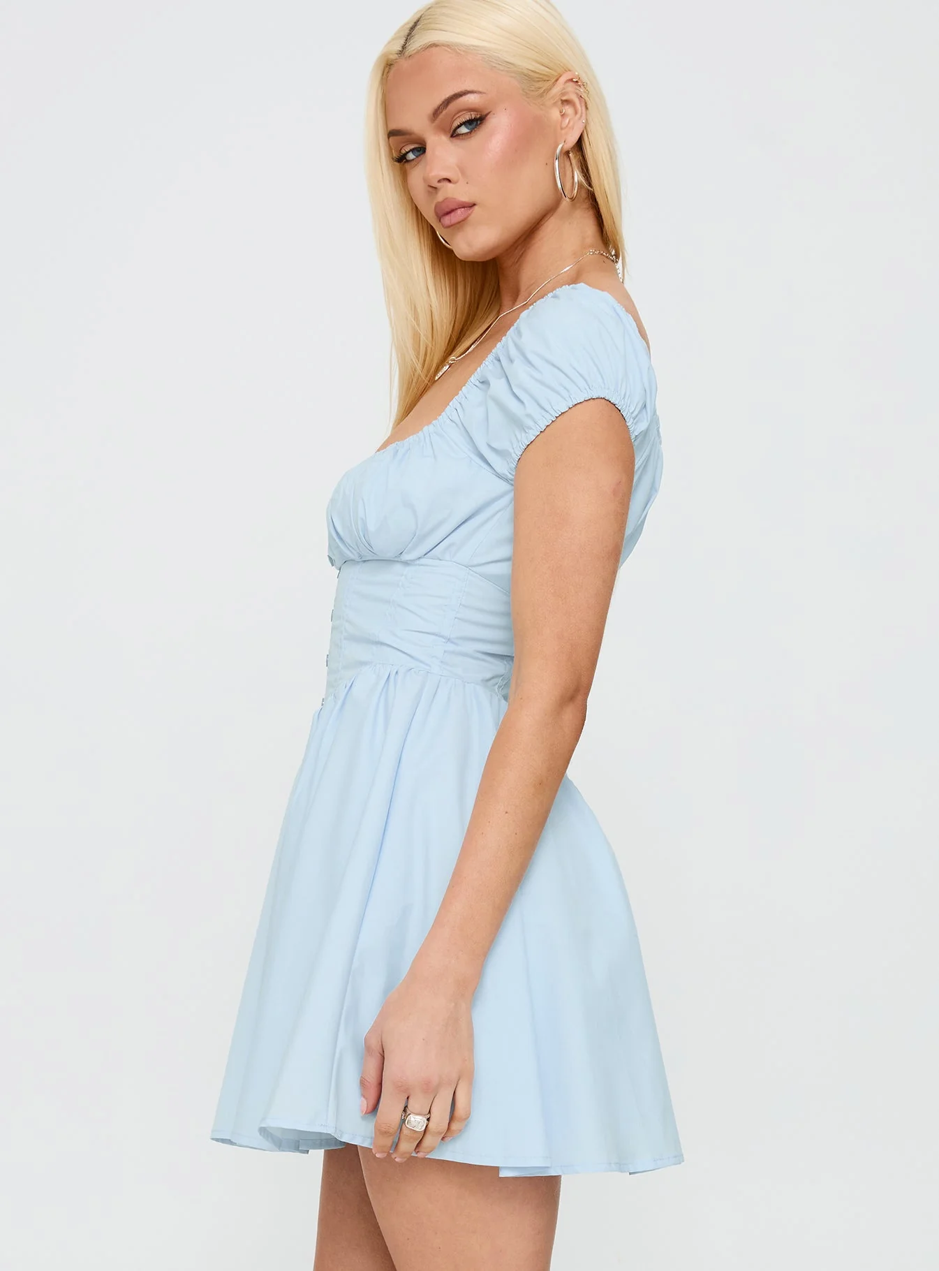 Christabelle Mini Dress Blue - Image 3