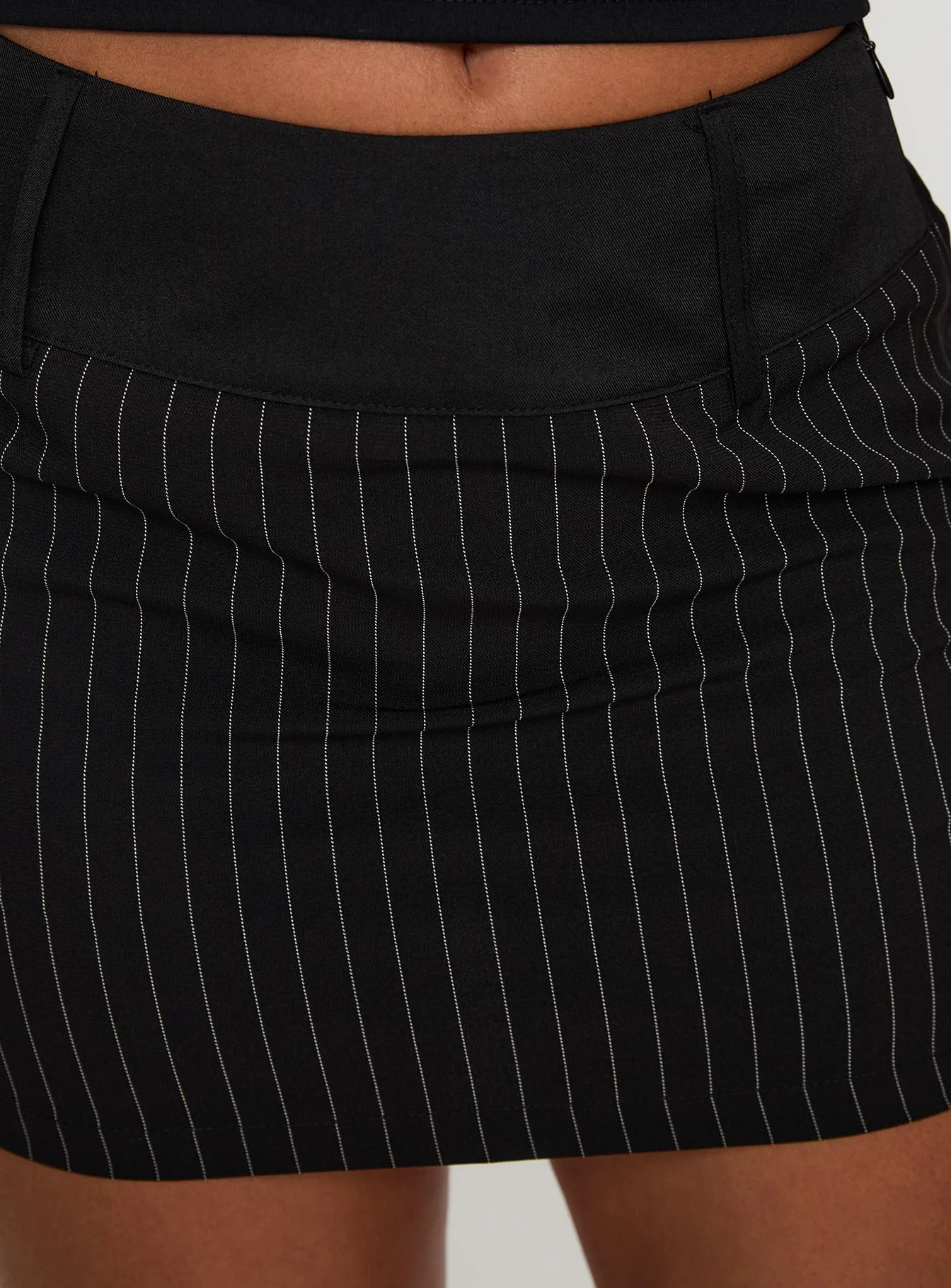 Christel Pinstripe Skort Black - Image 6