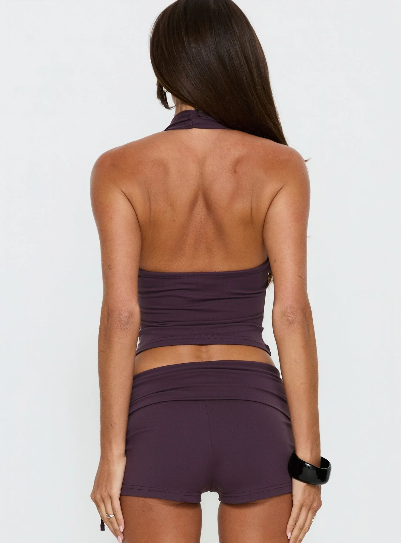 Daily Define Halter Tank Top Aubergine - Image 5