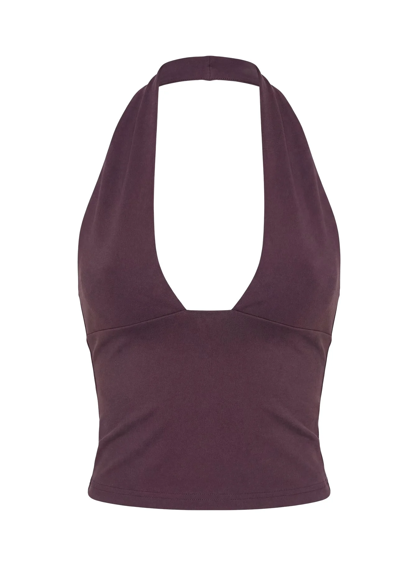 Daily Define Halter Tank Top Aubergine - Image 8