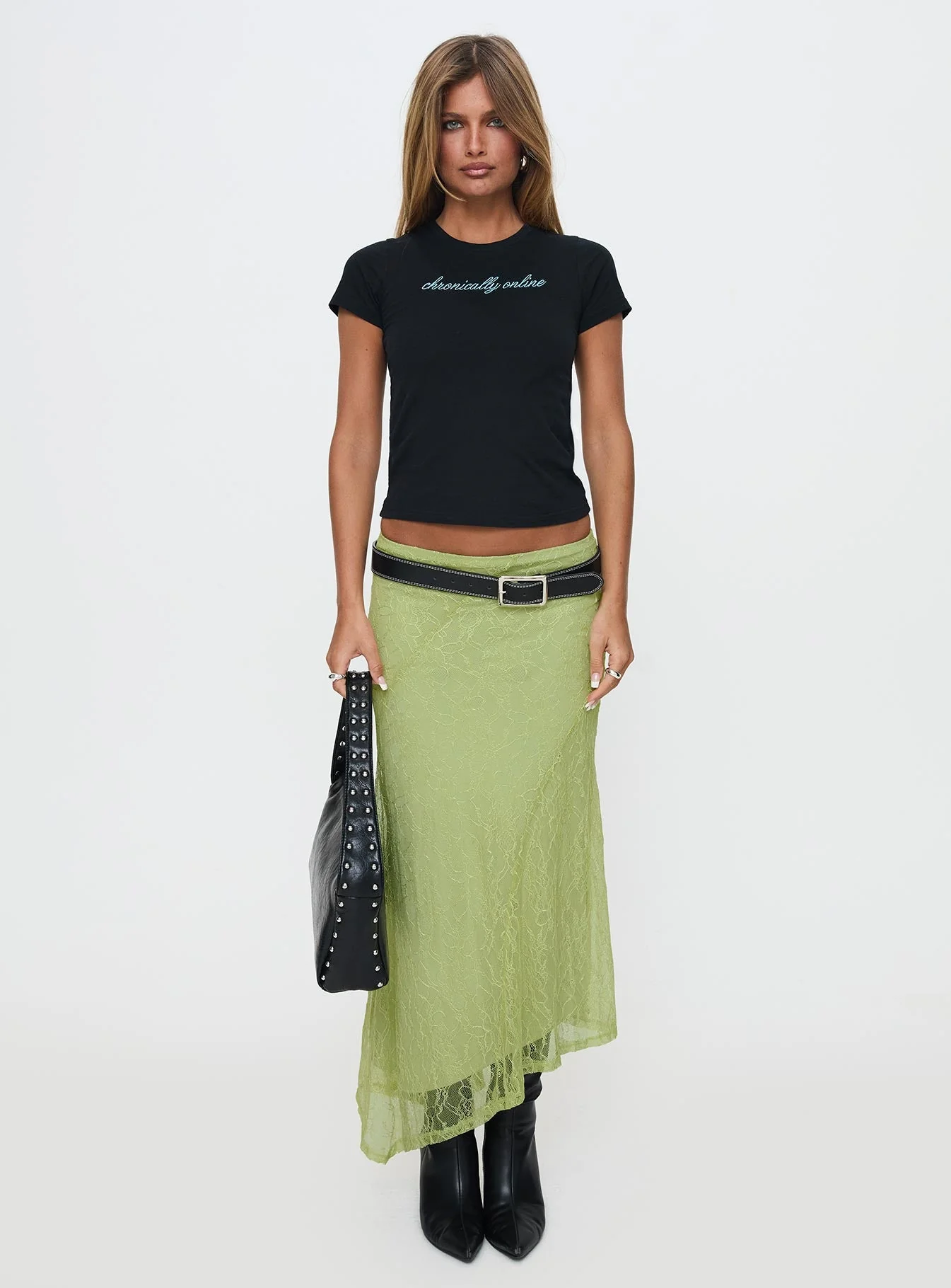 Chronically Online Graphic Top Black - Image 6
