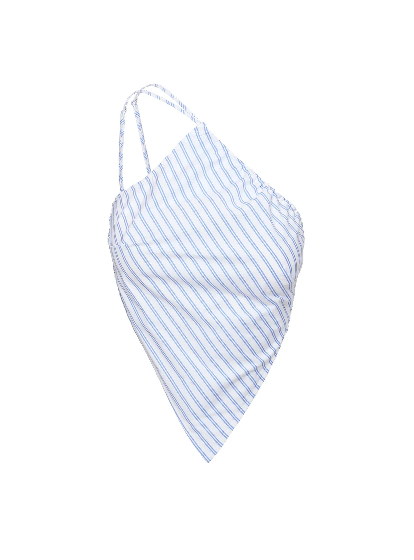 Collied Asymmetric Top Blue / White Stripe - Image 6