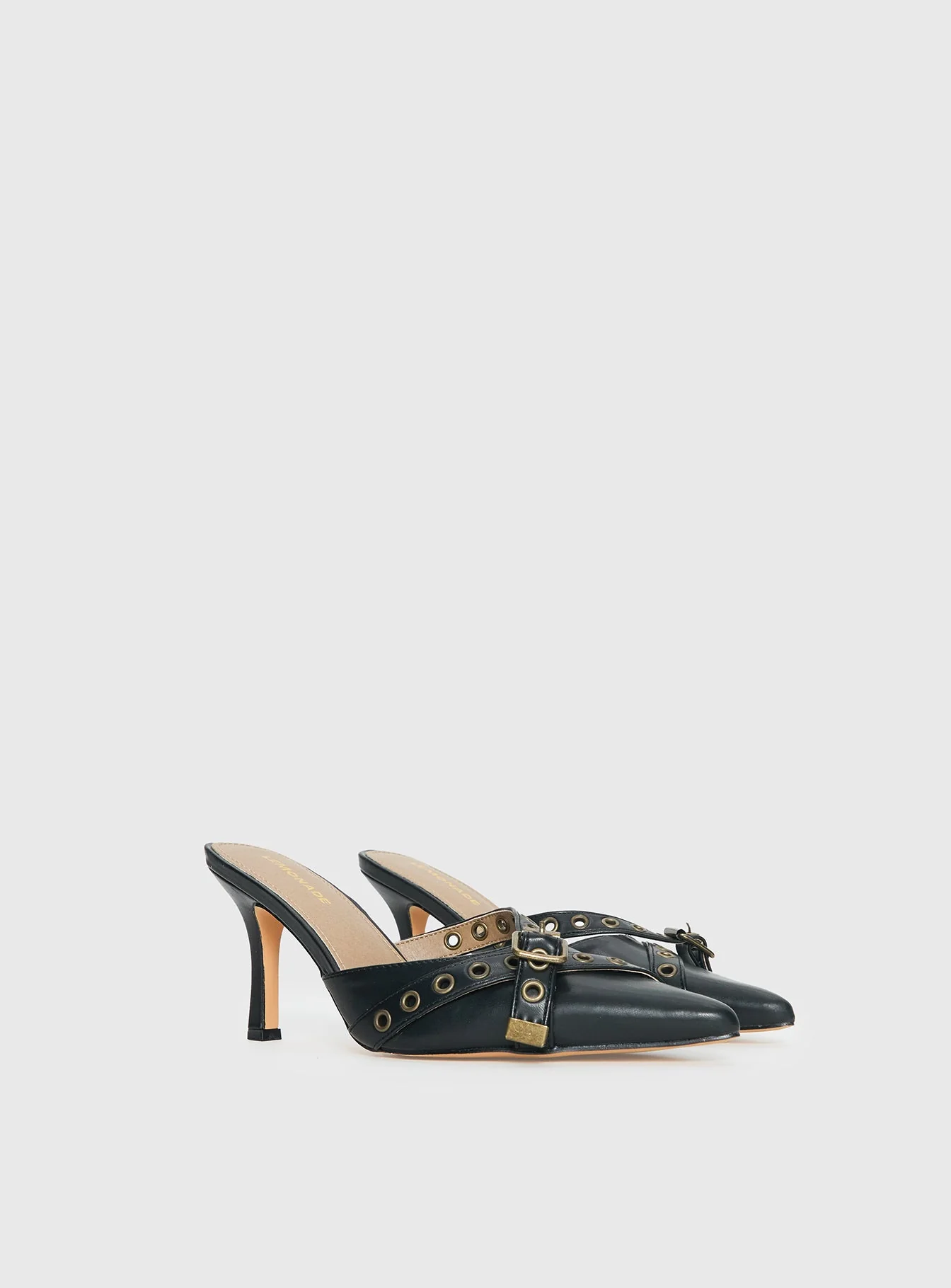Compelling Pointed Toe Heels Black - Image 2