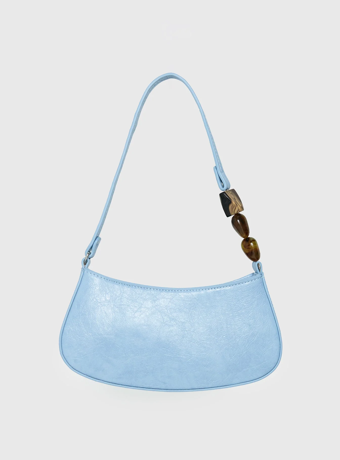 Contradiction Bead Detail Shoulder Bag Blue - Image 2