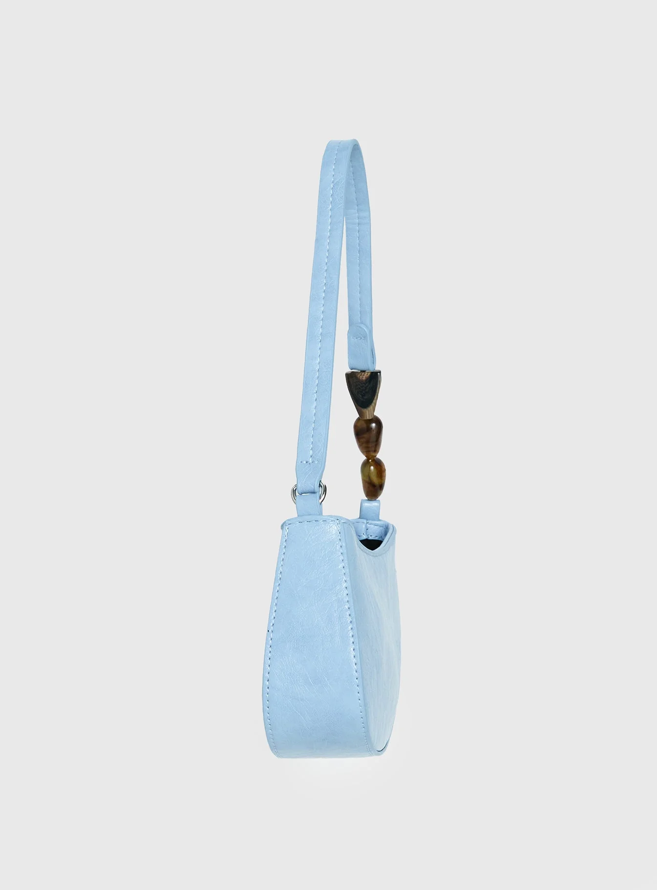 Contradiction Bead Detail Shoulder Bag Blue - Image 3