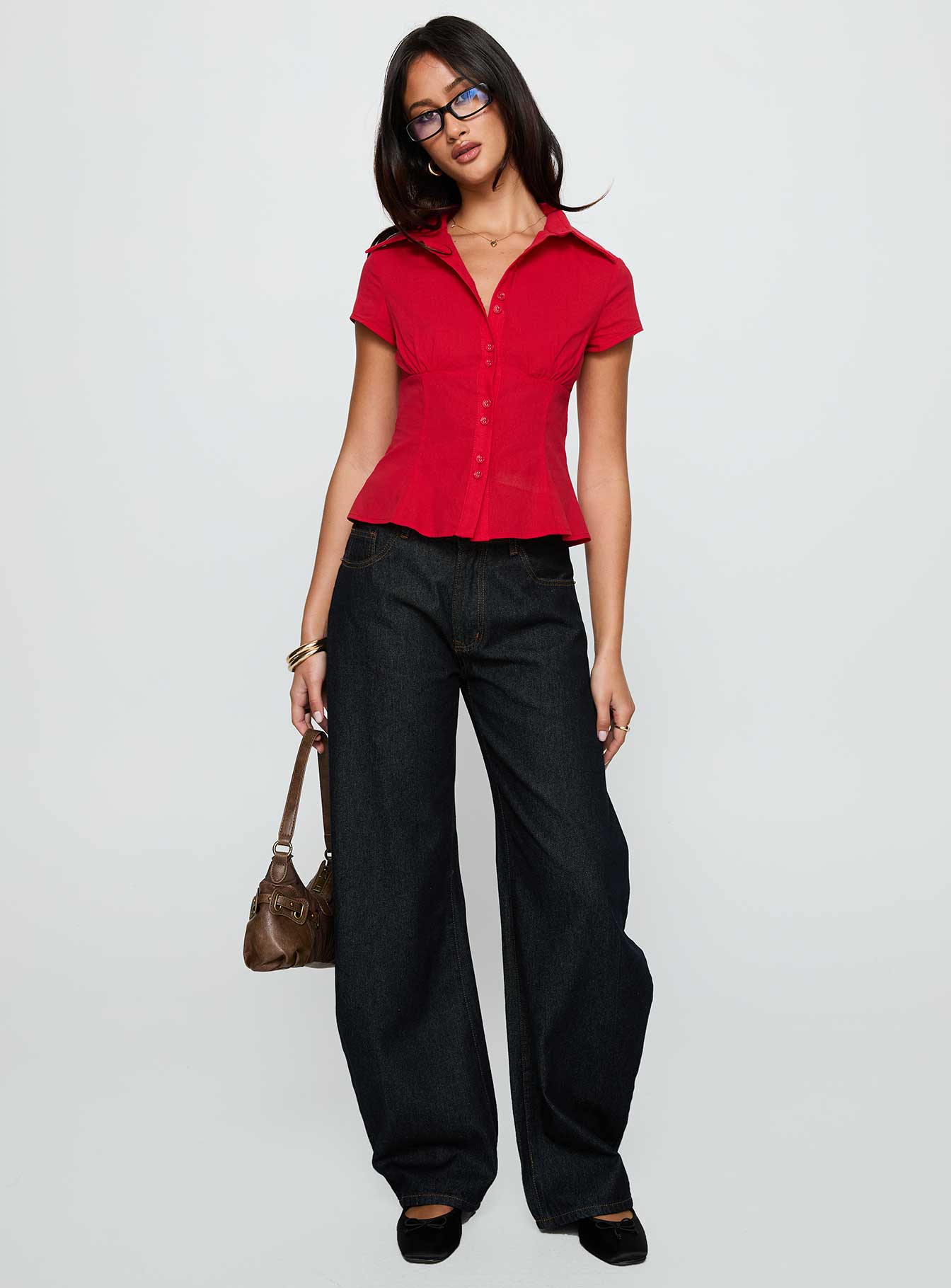 Cottesloe Blouse Top Red - Image 3