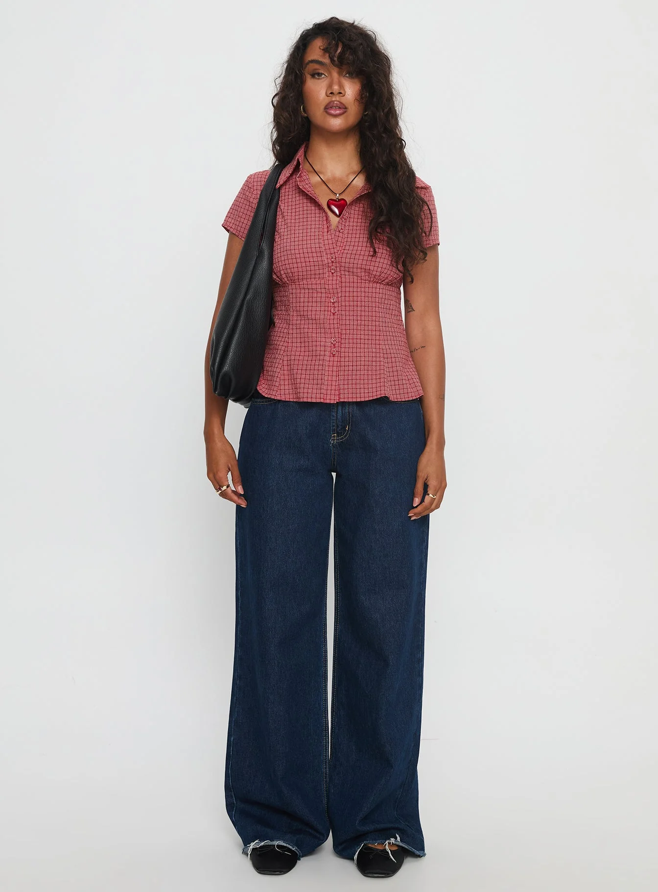 Cottesloe Blouse Top Red Check - Image 7