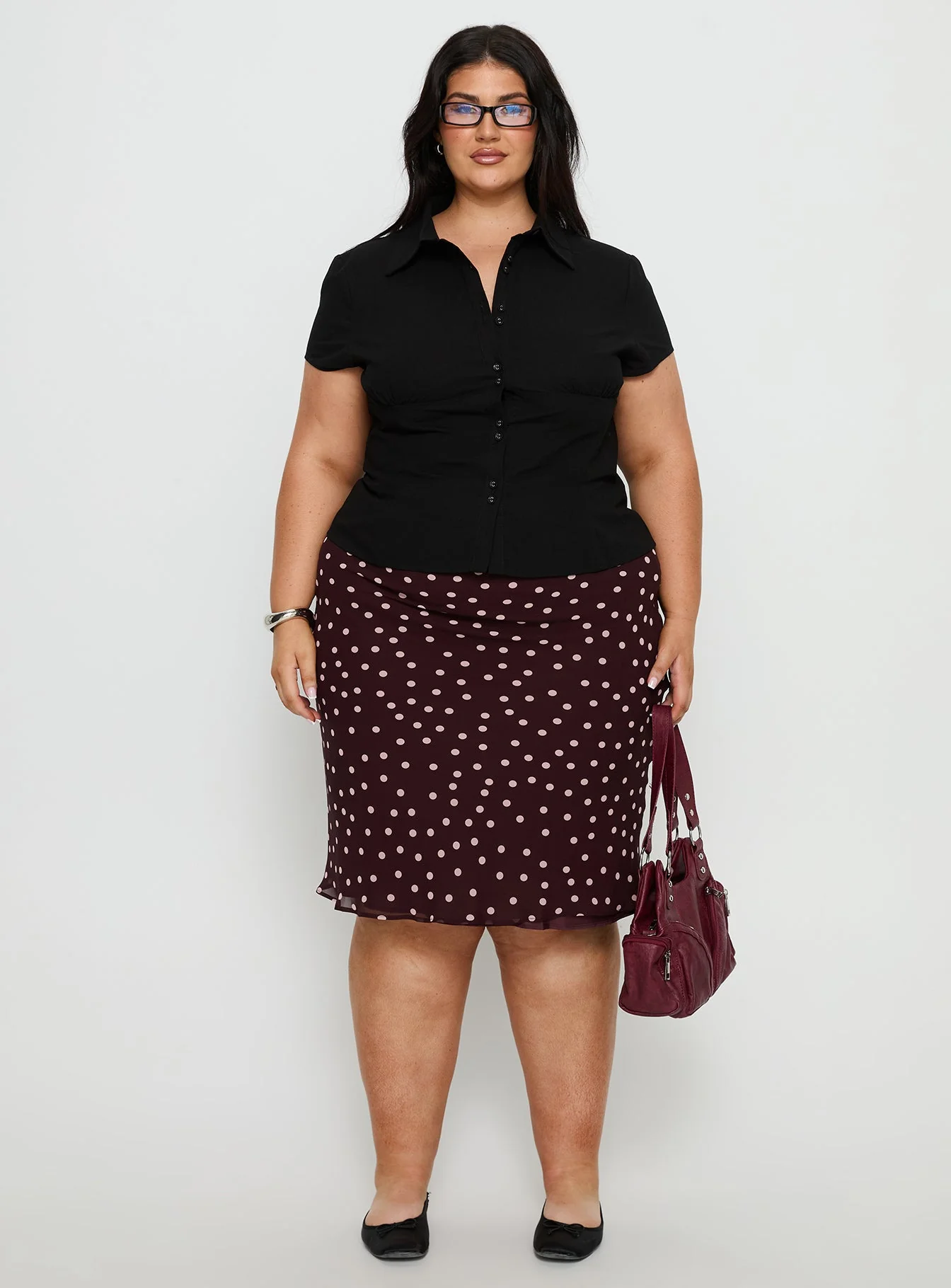 Cottesloe Blouse Top Textured Black Curve - Image 7