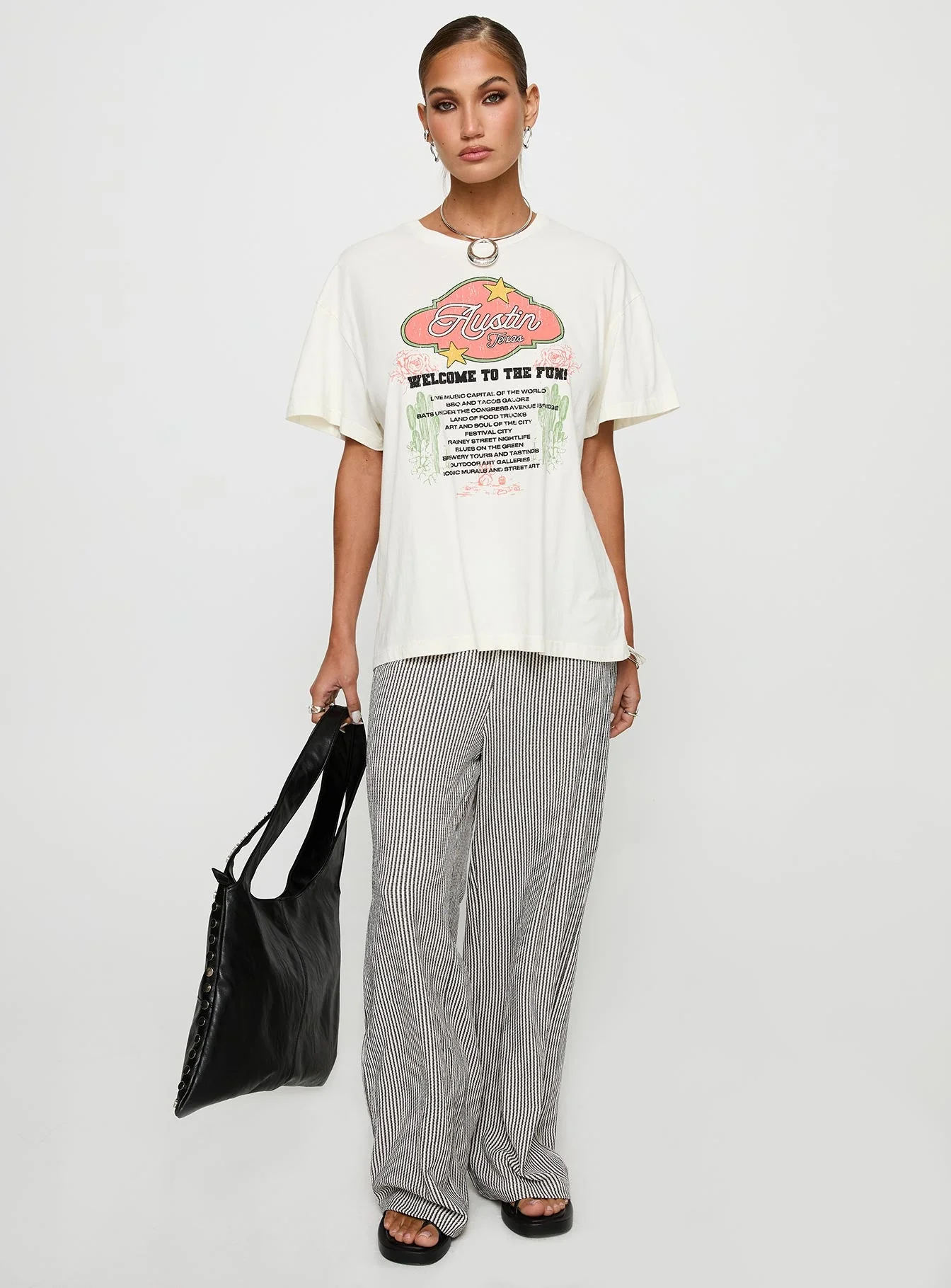 Country Festival Oversized Tee White - Image 2