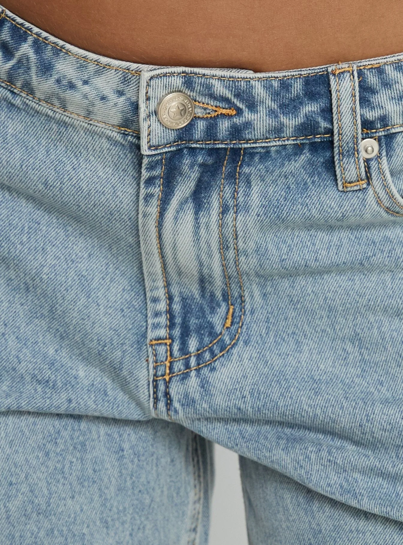 Cult Classic Longline Denim Shorts Light Blue Wash - Image 6
