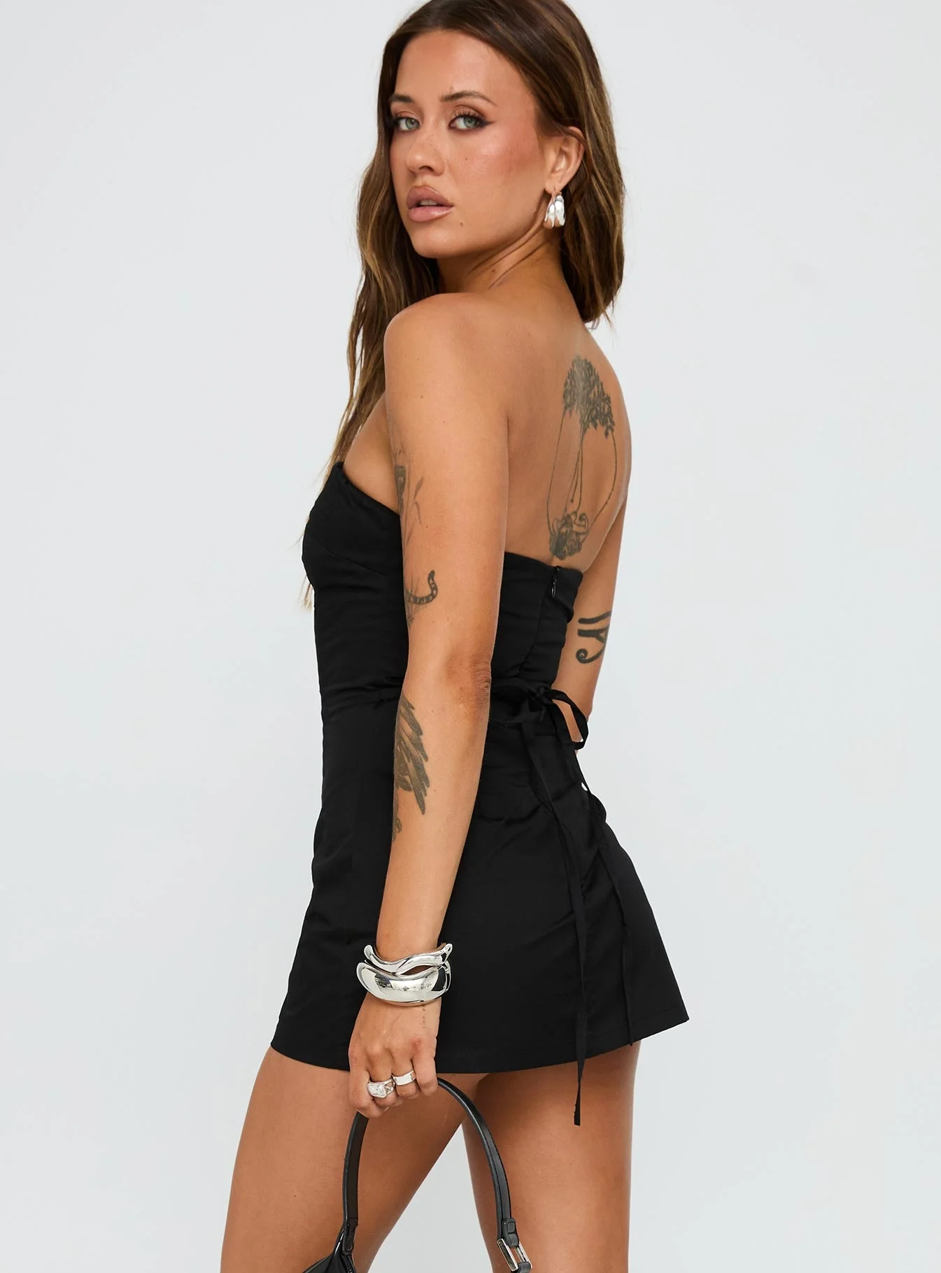 Yumiko Strapless Playsuit Black - Image 5