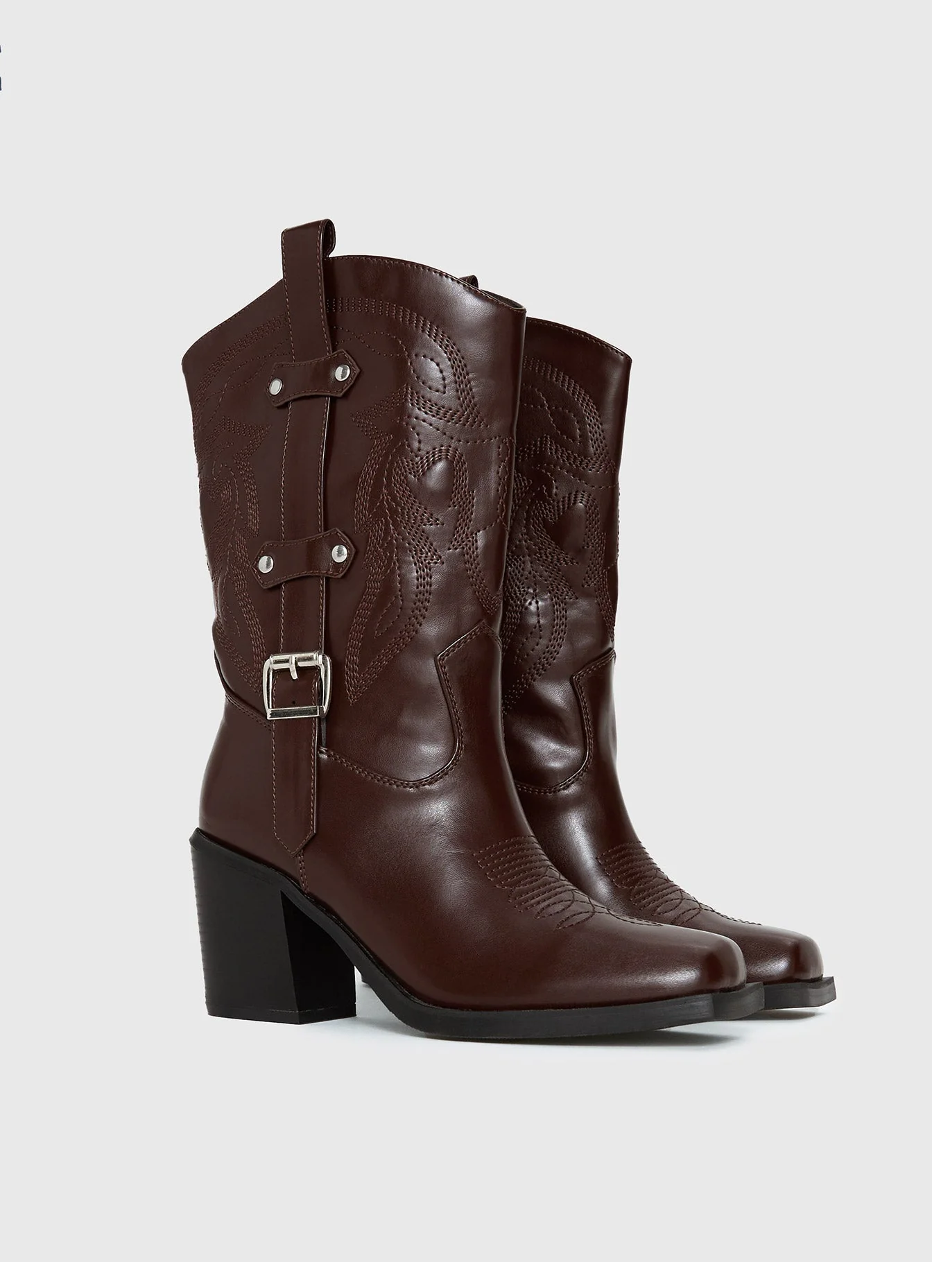 Cypress Western Boots Brown - Image 2